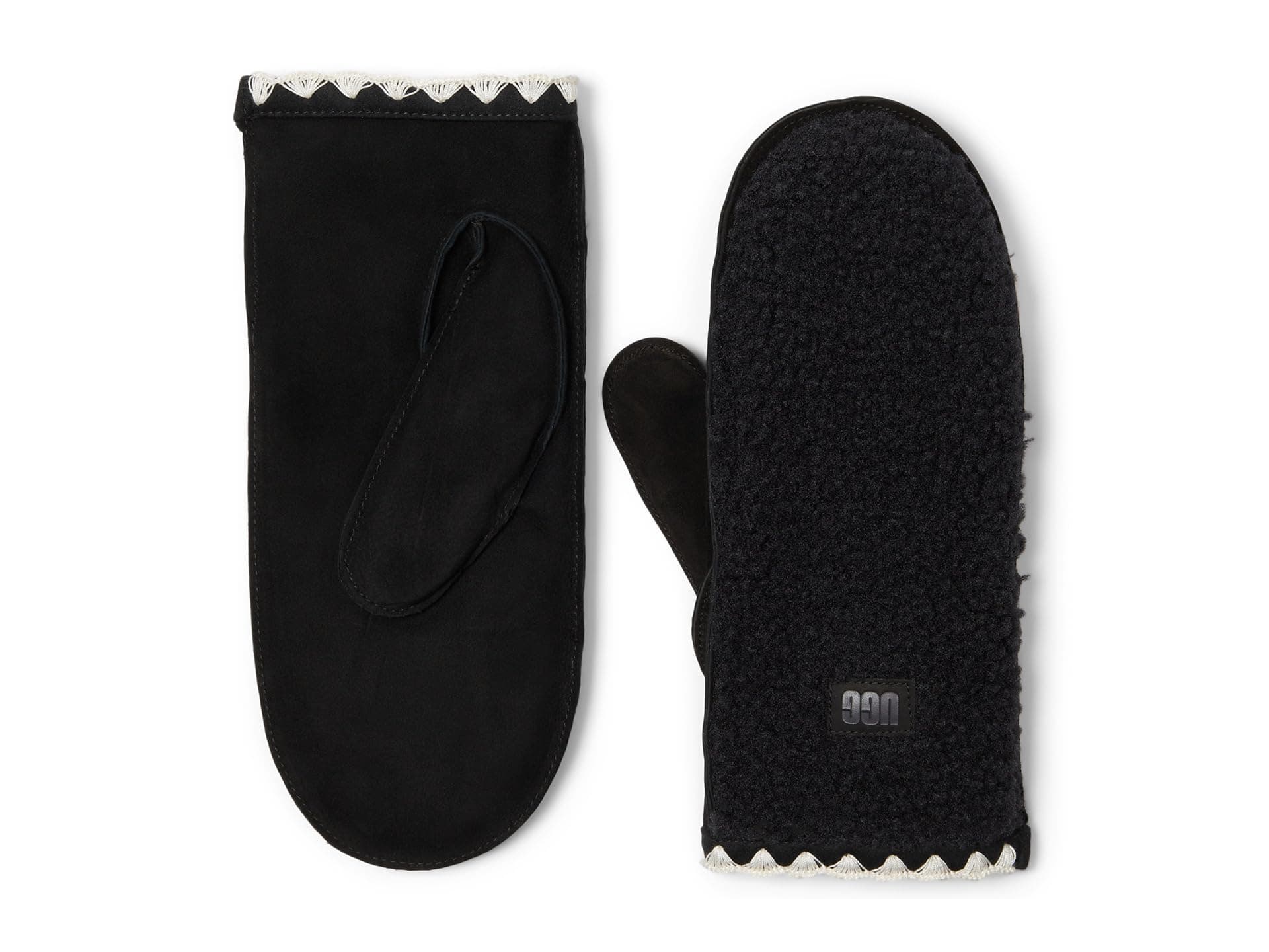 UGG Uggfluff Scalloped Mitten — cor Preto
