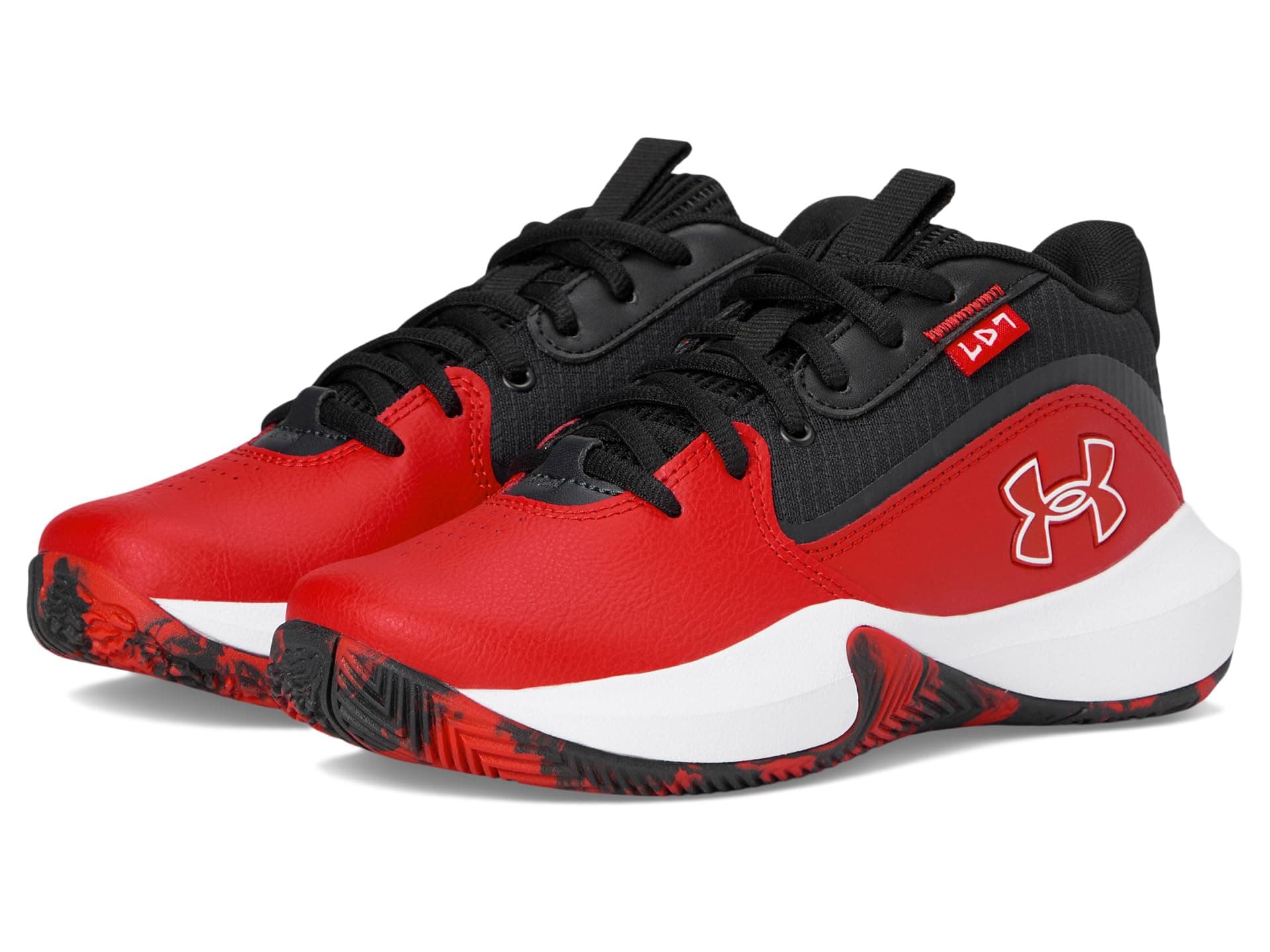 Under Armour Kids Grade School Lockdown 7 (Big Kid) — cor Vermelho