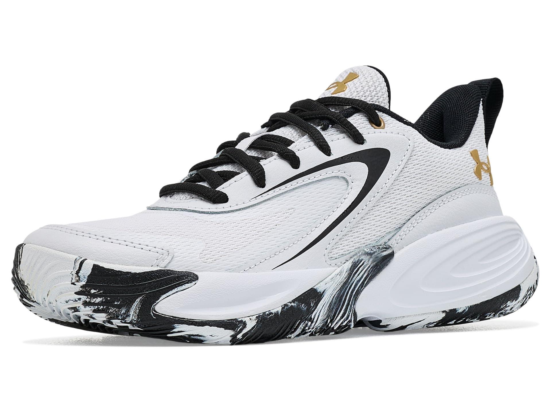 Under Armour Kids Grade School Size Lockdown 8 Basketball Shoes (Big Kid) — cor Dourado