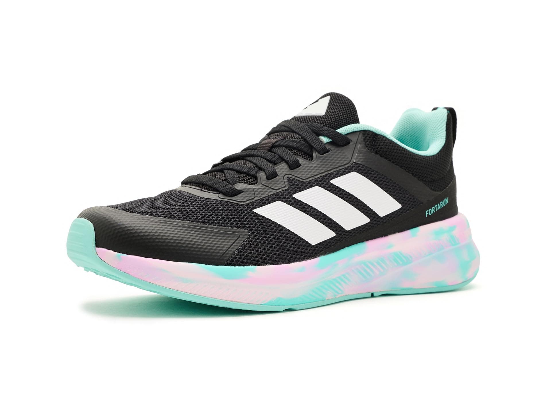 adidas Kids Fortarun 4.0 (Big Kid) — cor Preto