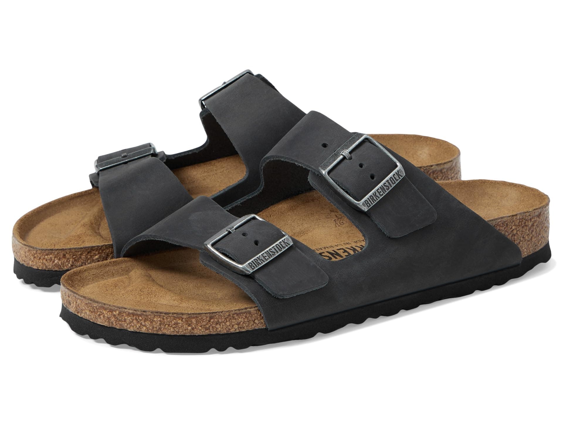 Birkenstock Arizona - Oiled Leather (Unisex) — cor Preto