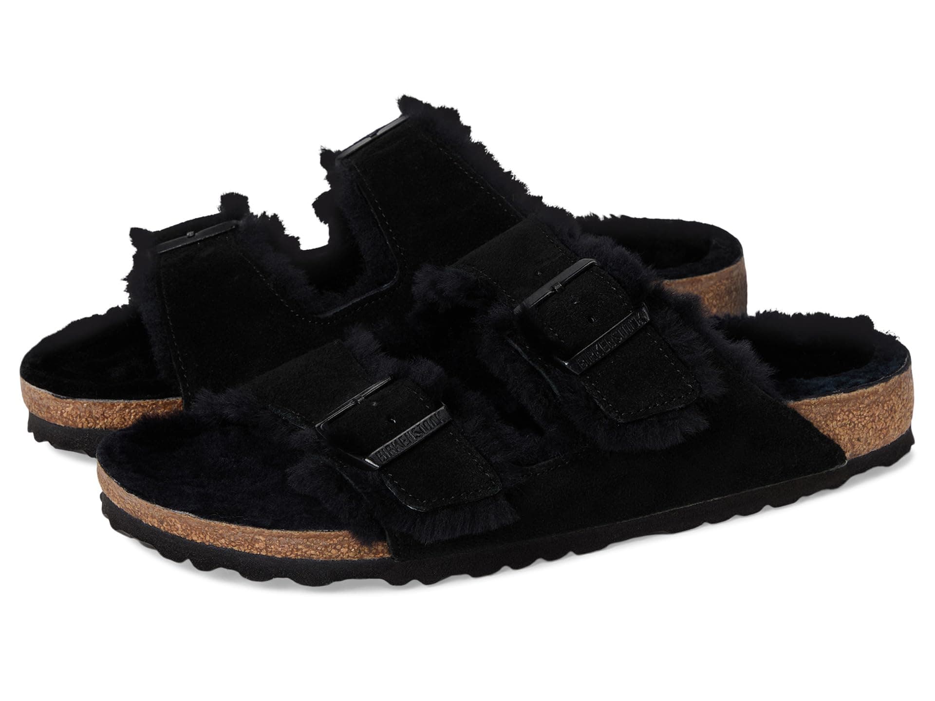 Birkenstock Arizona Shearling - Suede (Unisex) — cor Preto