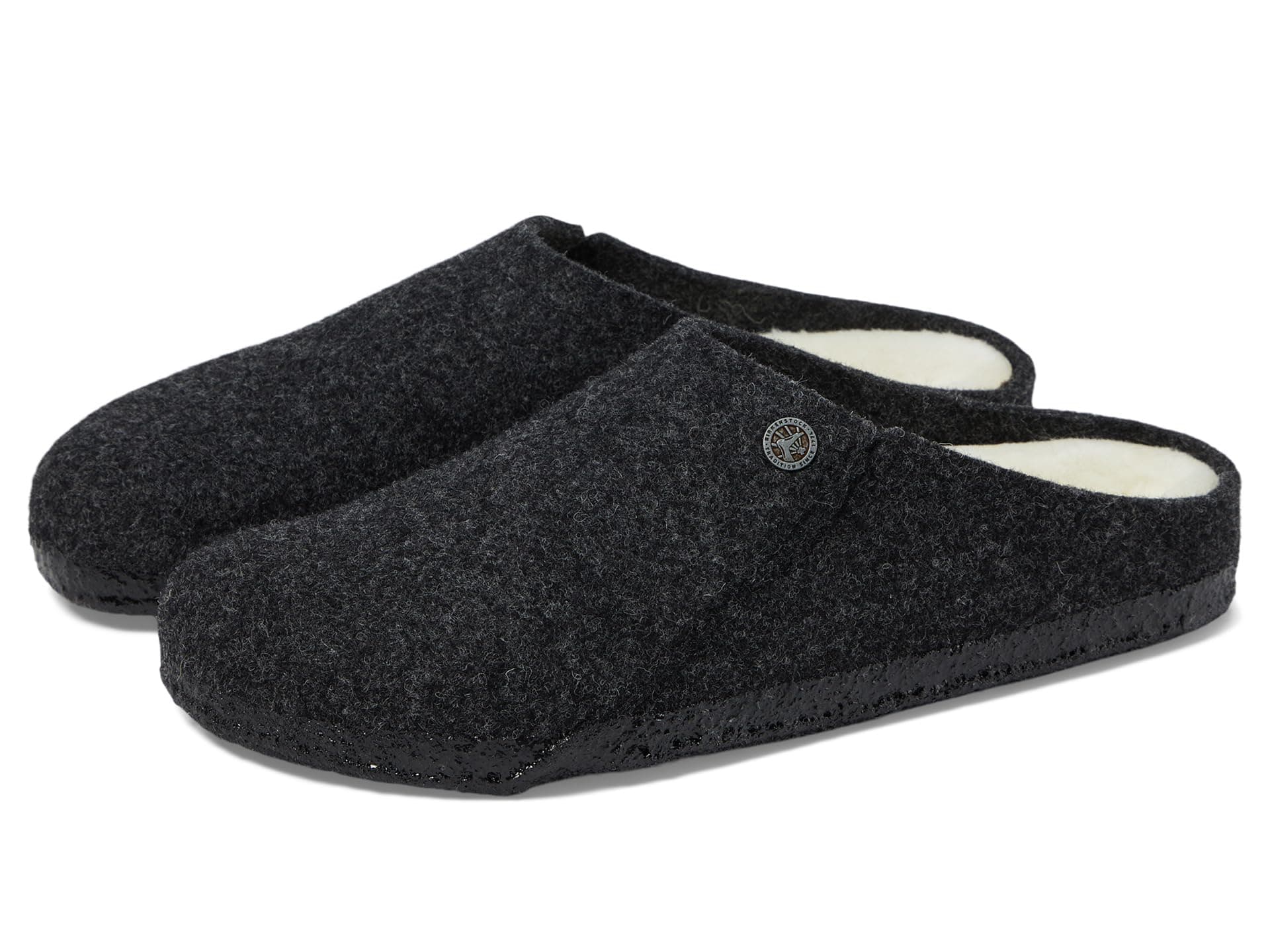 Birkenstock Zermatt Shearling Slipper Clog (Unisex) — cor Grafite