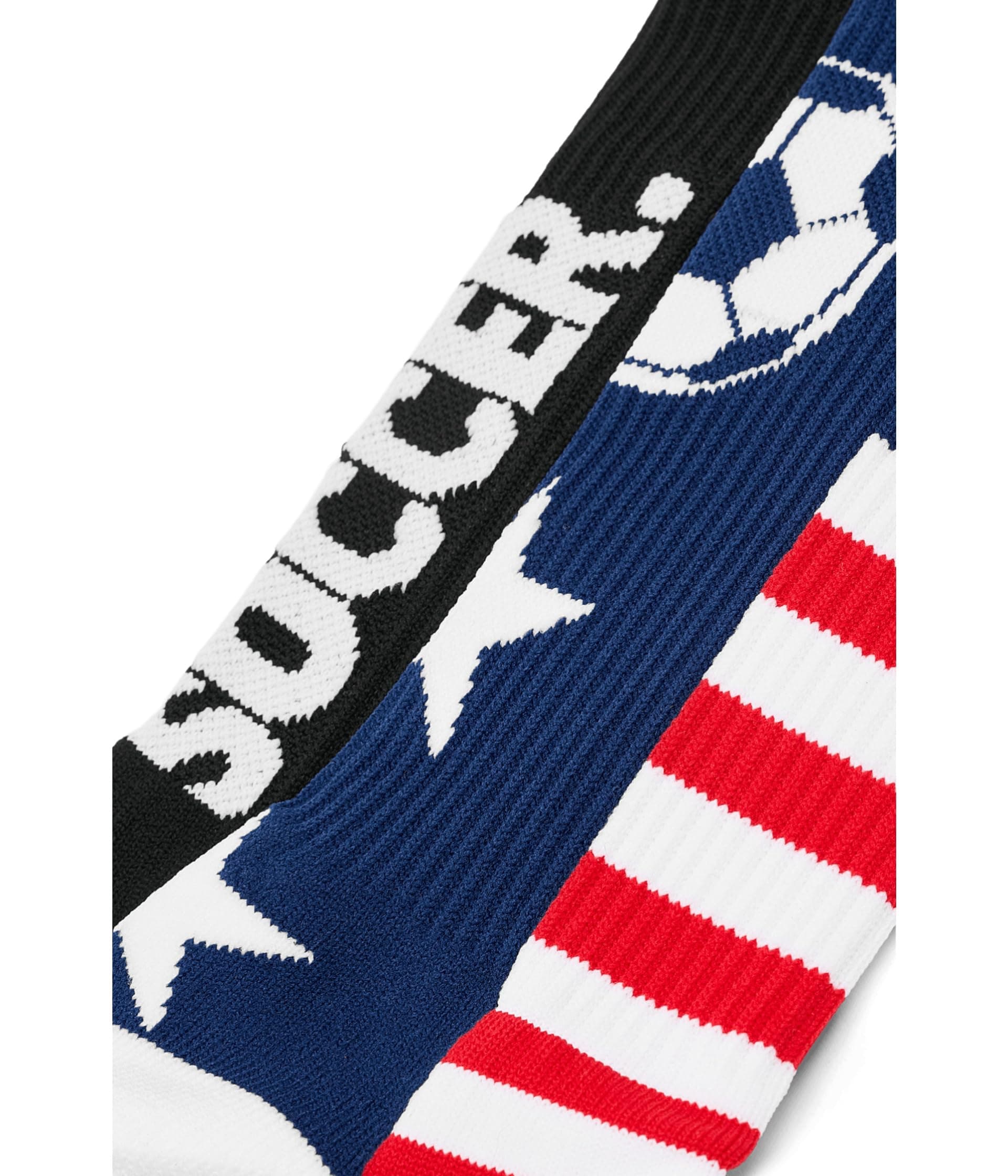 ChalkTalk SPORTS Soccer Woven Mid-Calf Sock Set - Stars & Goals (Little Kid/Big Kid/Adult) — vista 1