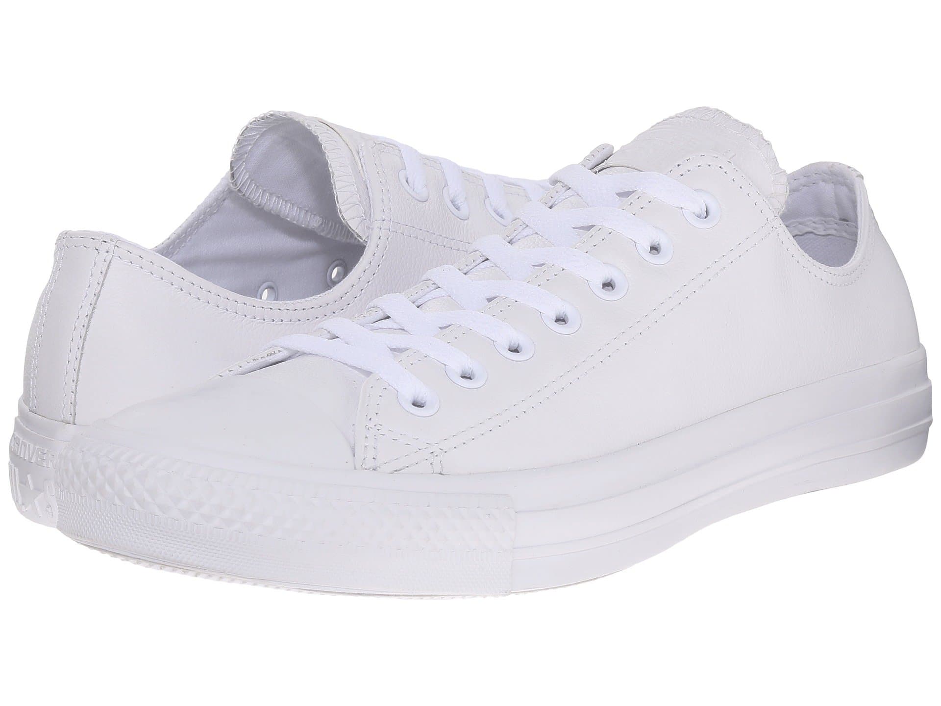 Converse Chuck Taylor All Star Leather Low Top Sneaker — cor Branco