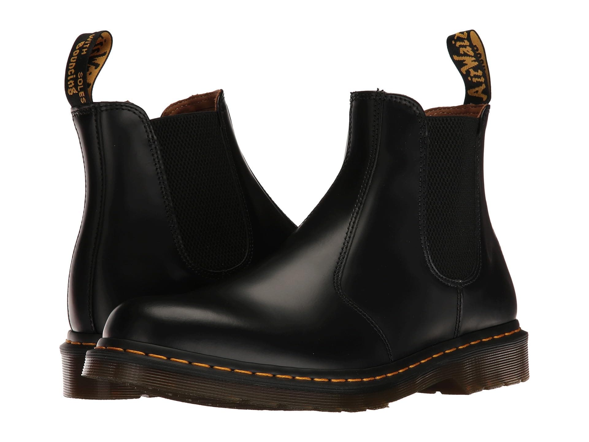 Dr. Martens 2976 Yellow Stitch Smooth Leather Chelsea Boots — vista principal