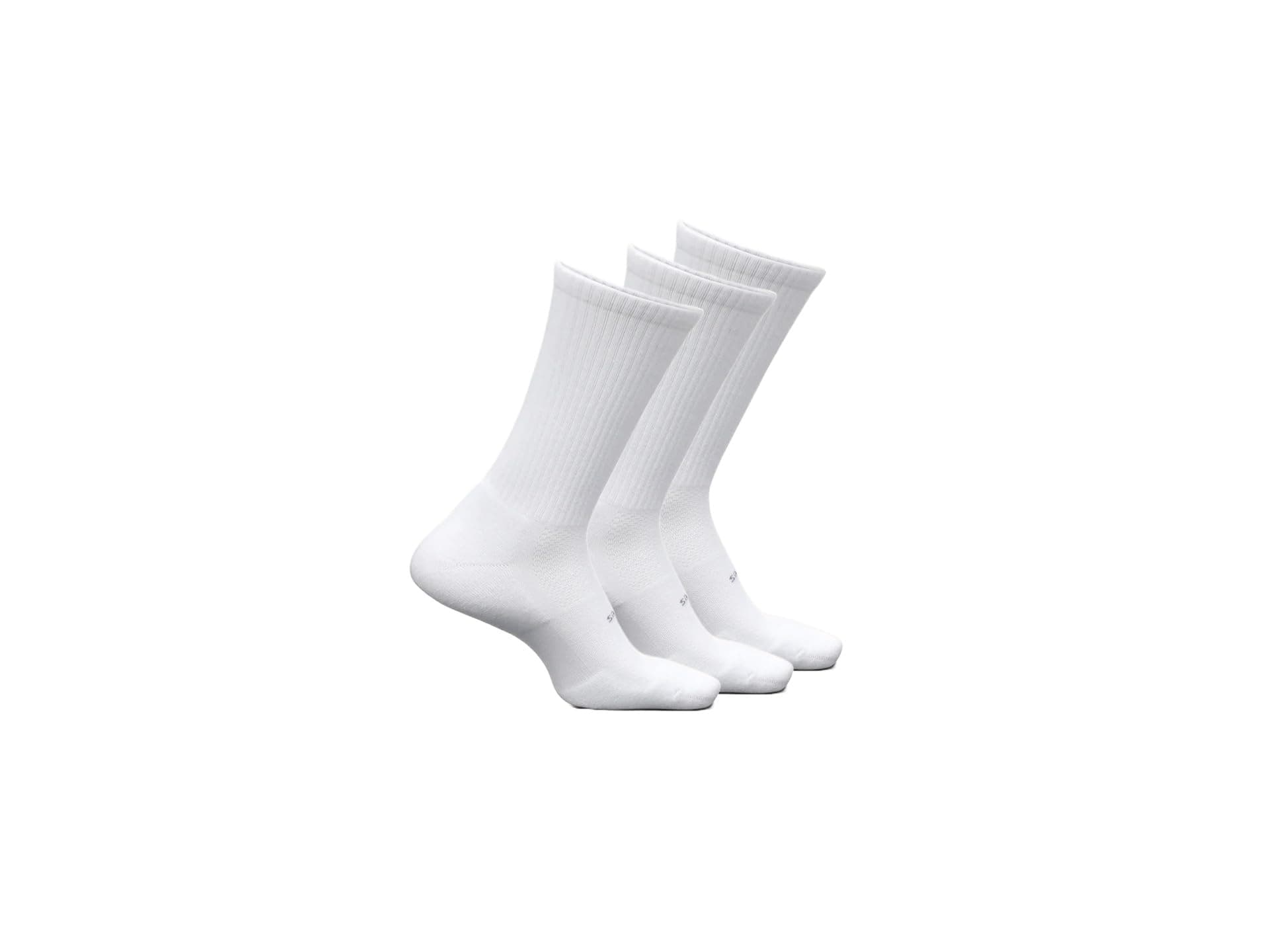 Feetures High Performance Cushion Crew 3-Pair Pack — cor Branco