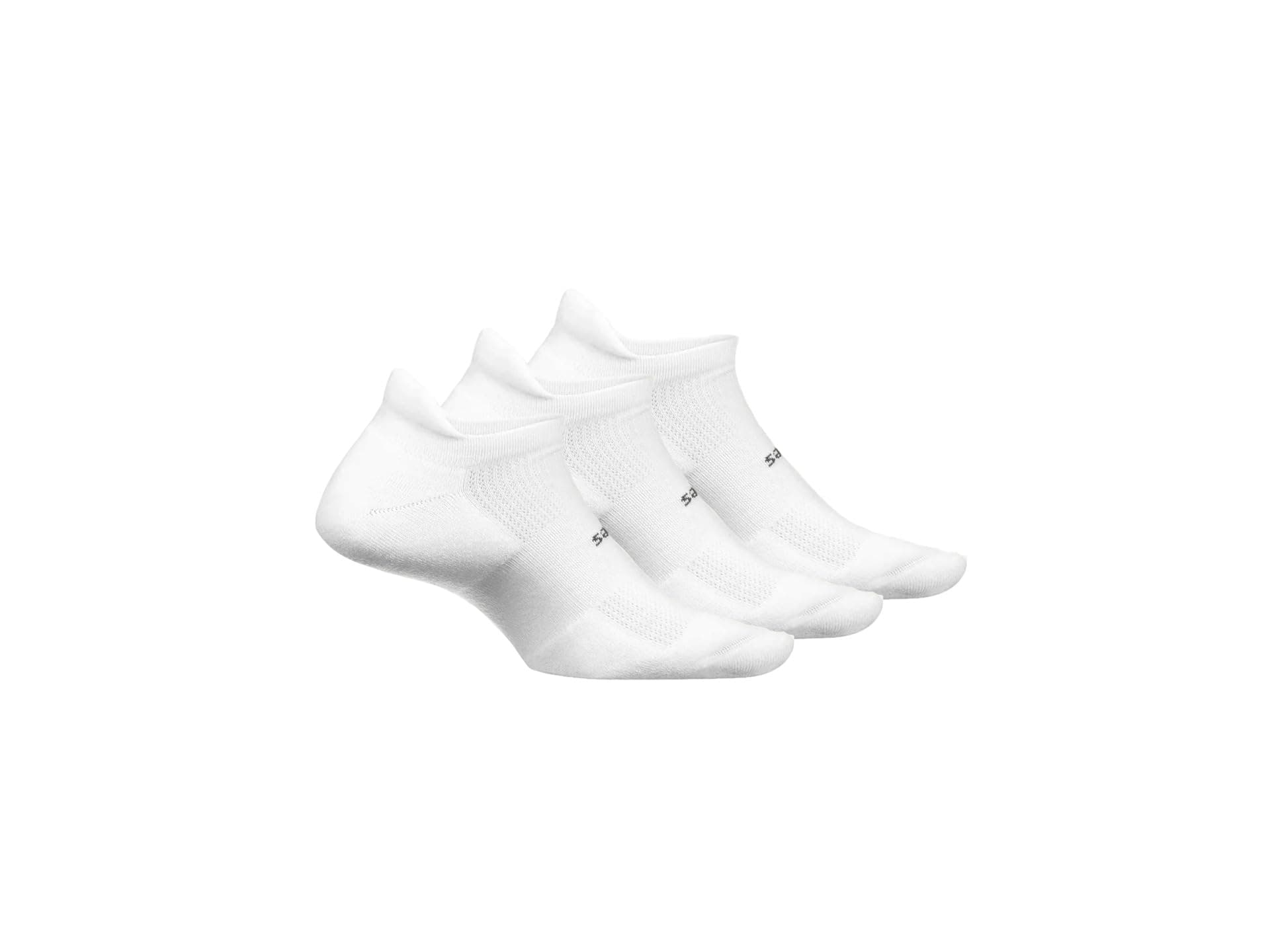 Feetures High Performance Max Cushion No Show Tab 3-Pair Pack — cor Branco