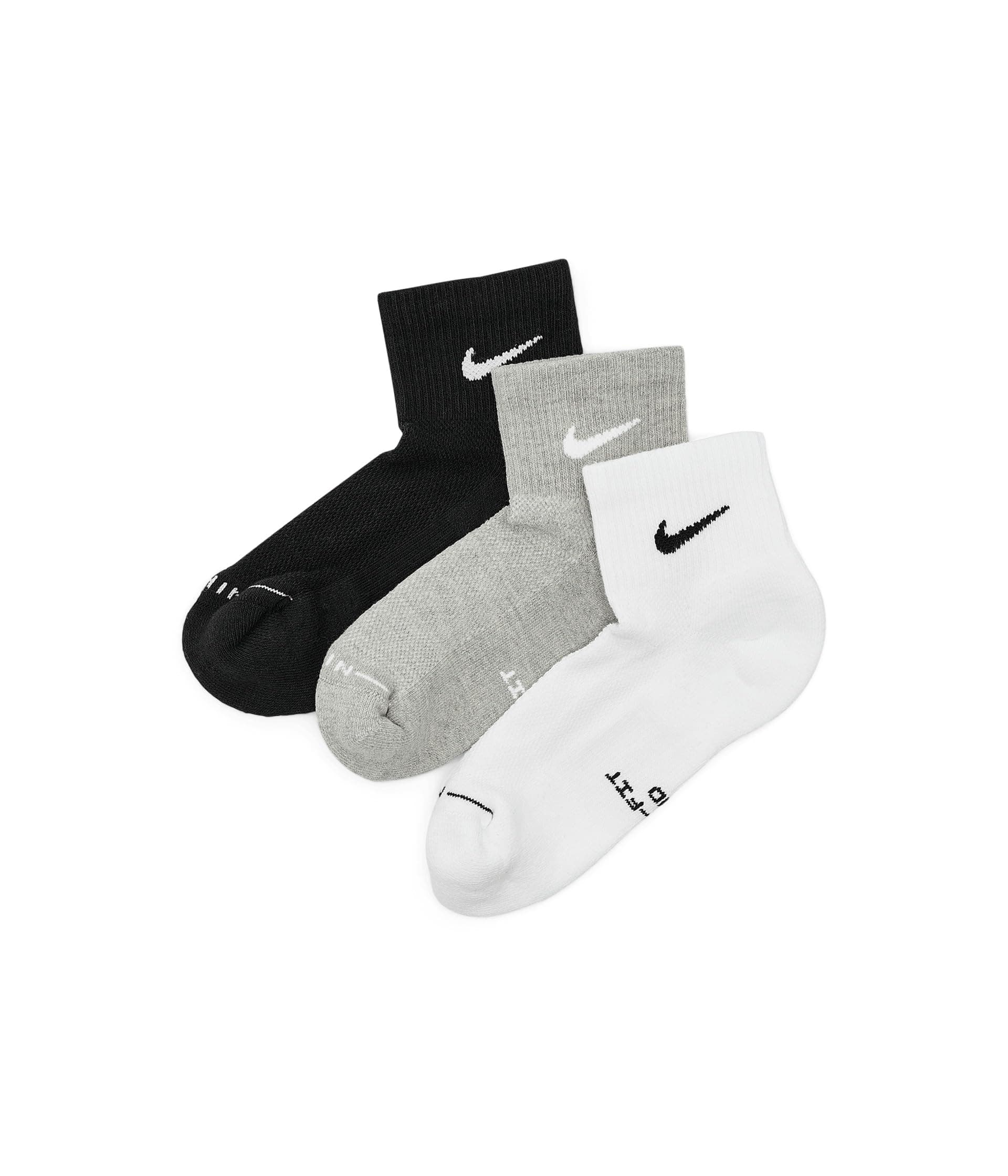 Nike Elevated Ankle (3-Pairs) — cor Prata