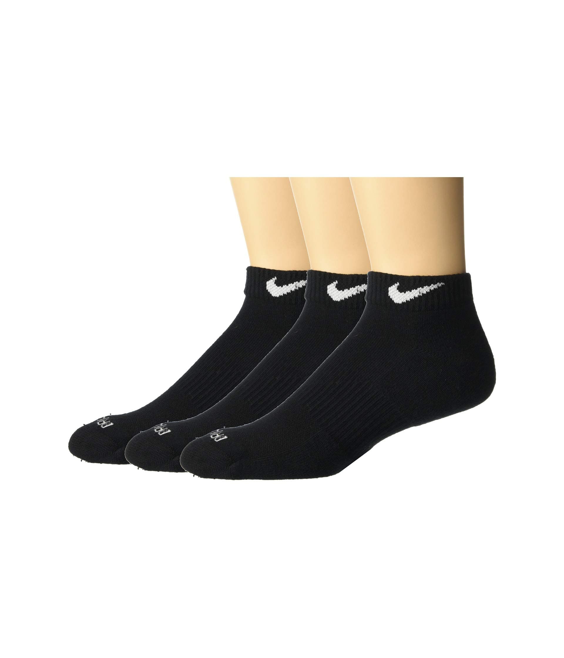 Nike Everyday Plus Cushion Low Socks 3-Pair Pack — cor Preto