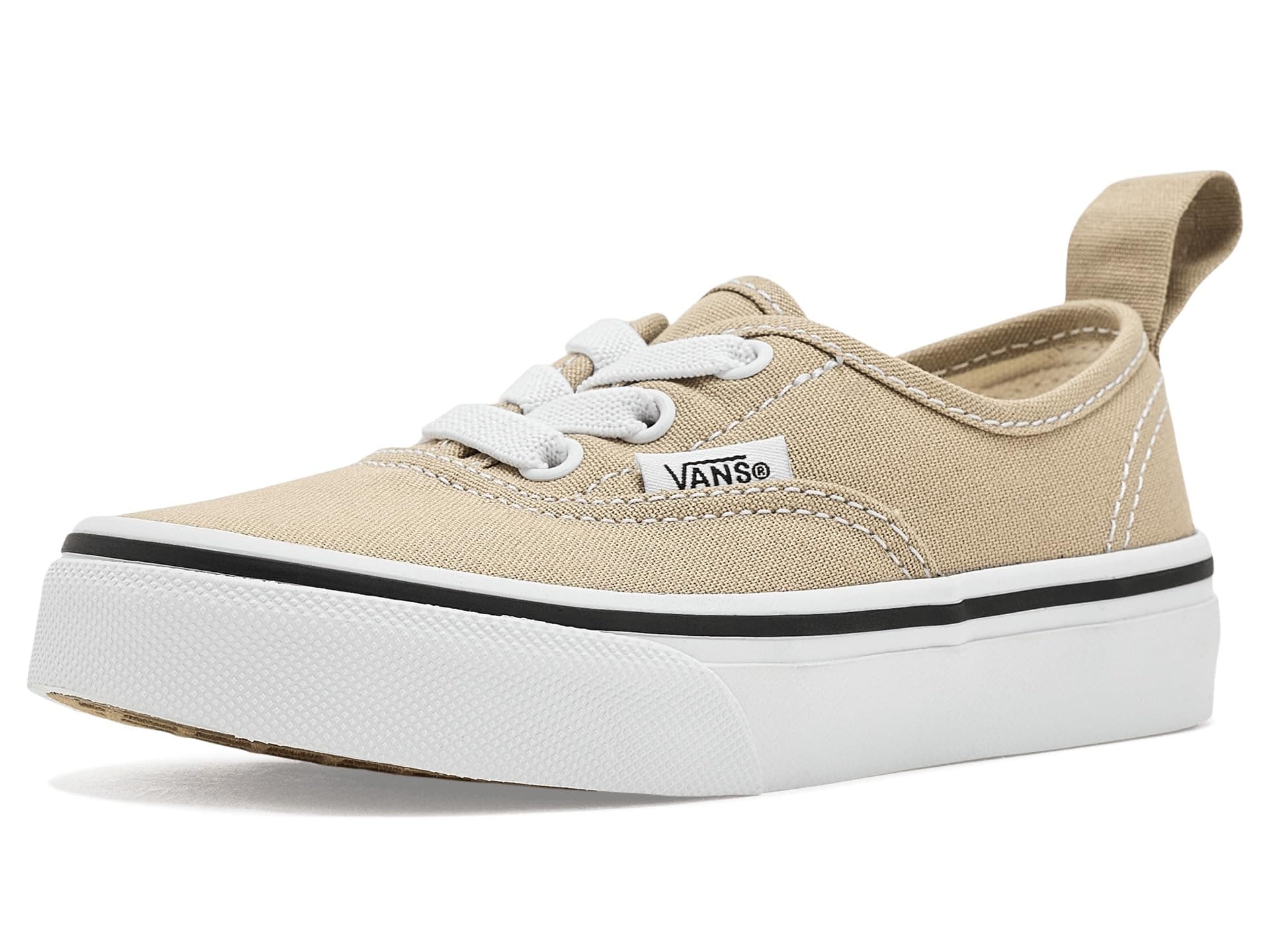 Vans Kids Authentic Elastic Lace (Little Kid) — cor Cinza
