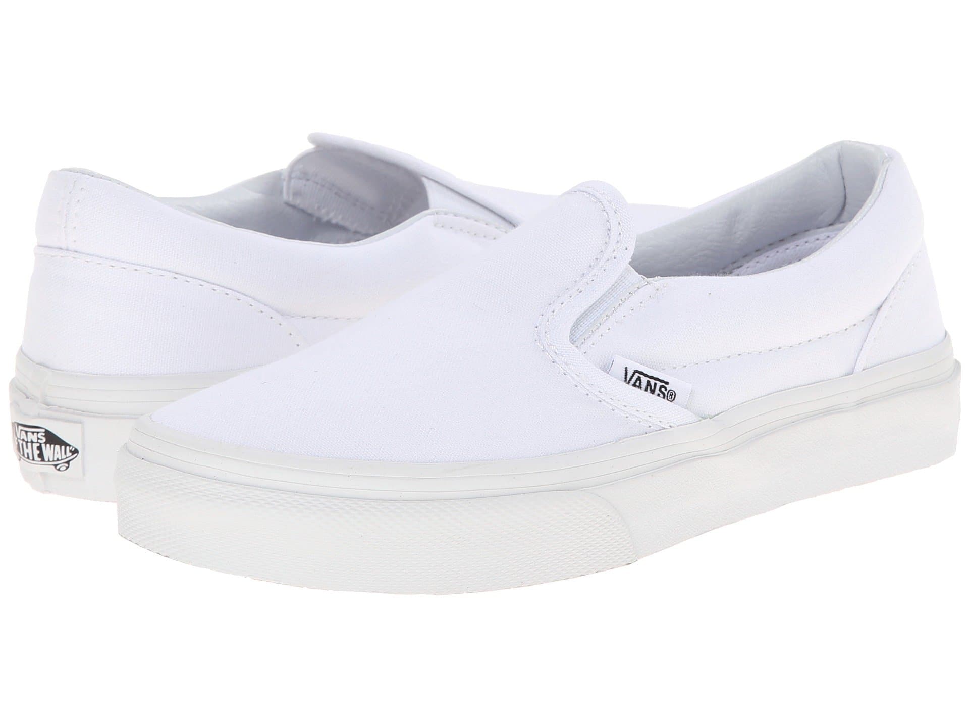 Vans Kids Classic Slip-On (Little Kid) — cor Branco