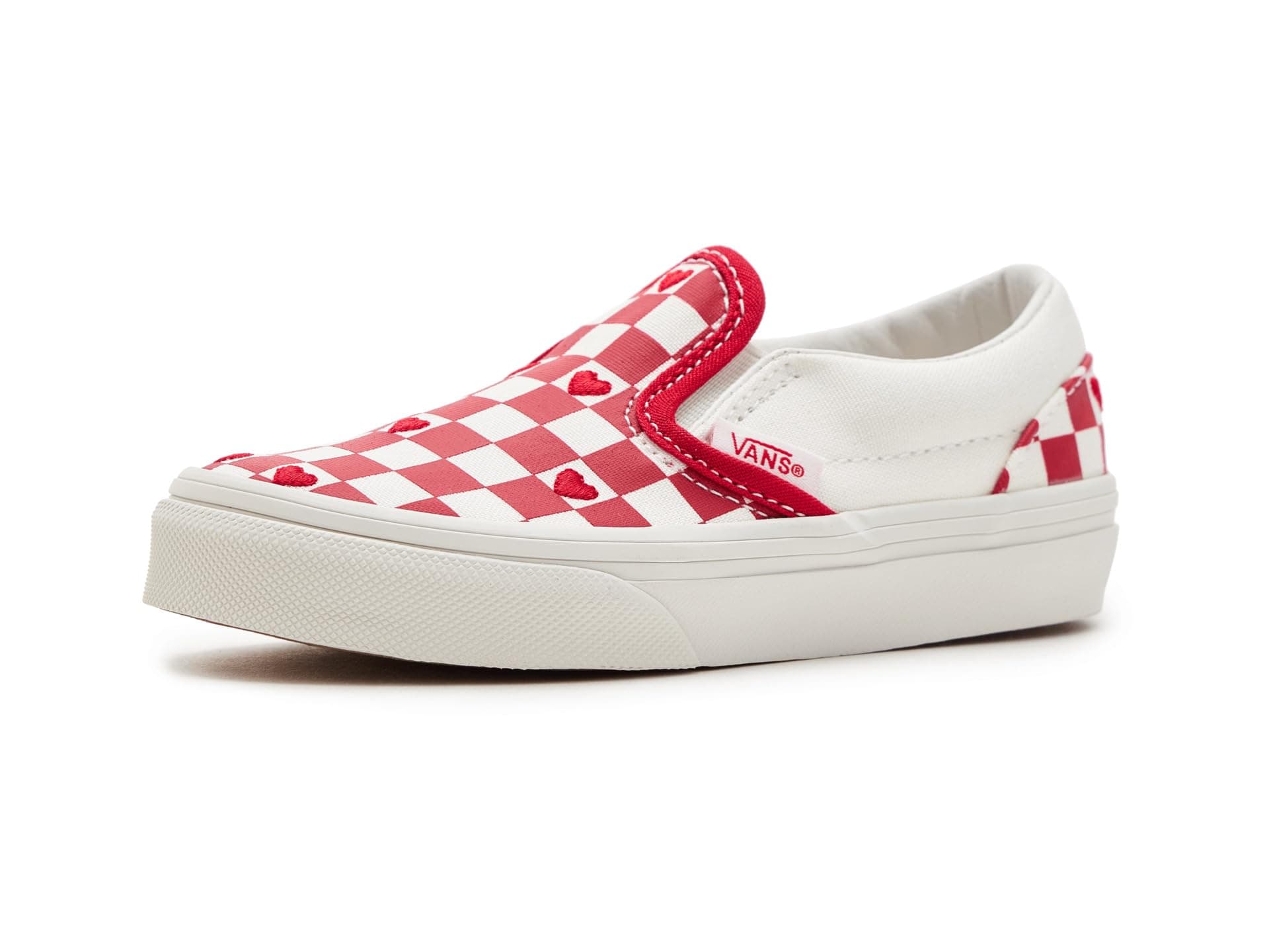 Vans Kids Classic Slip-On (Little Kid) — cor Vermelho