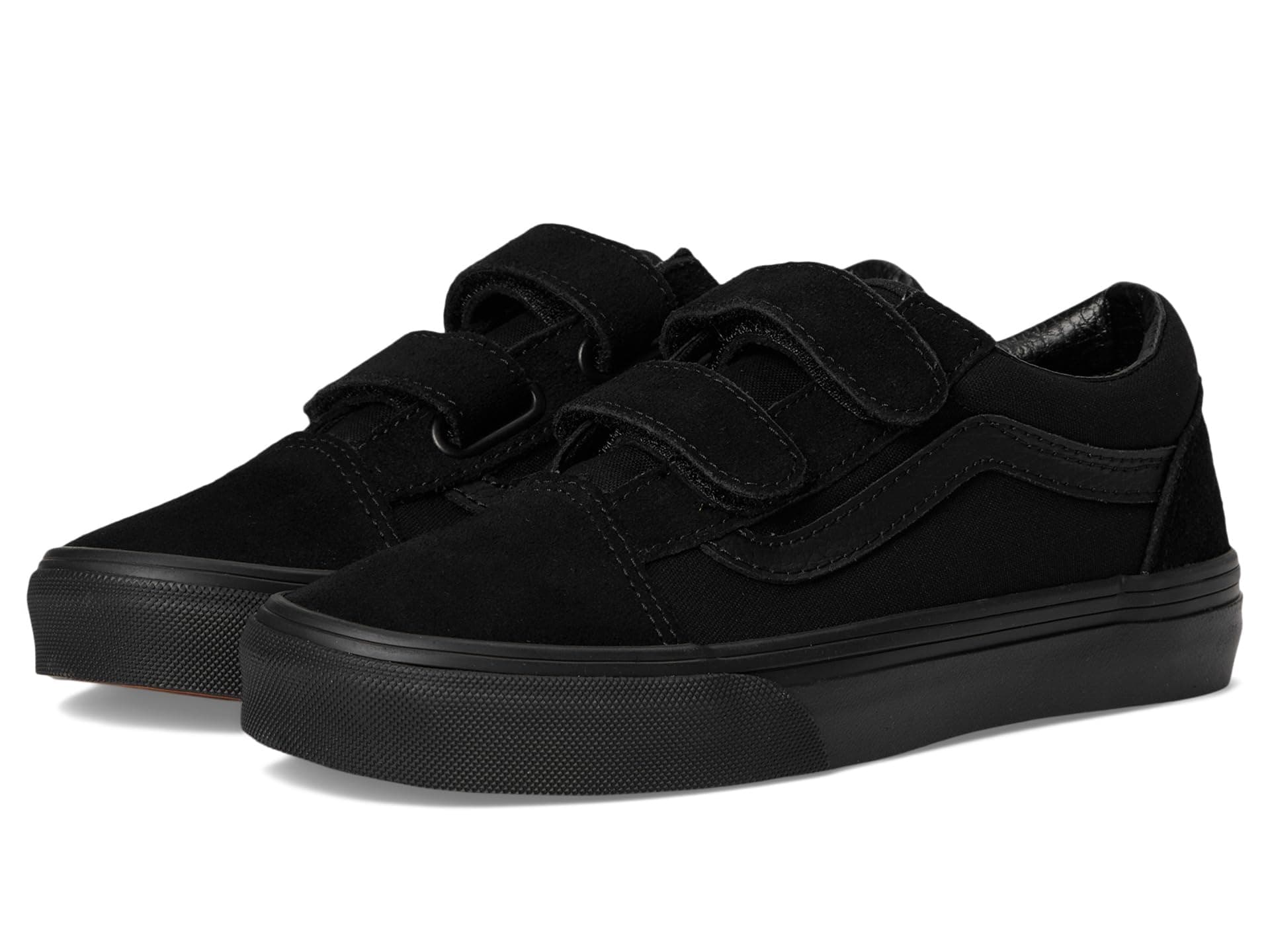 Vans Kids Old Skool V (Little Kid/Big Kid) — cor Preto