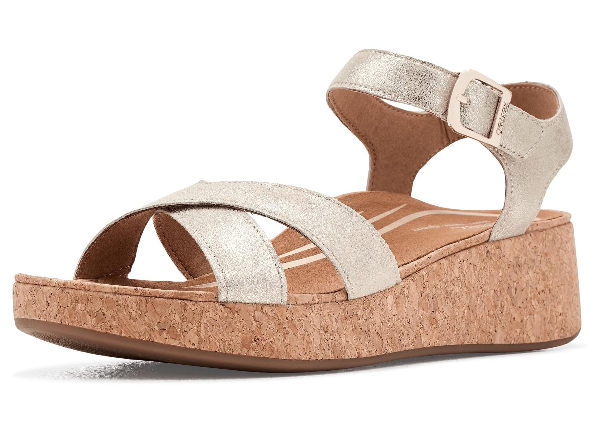 Aetrex Flora Adjustable Platform Sandals — cor Nude