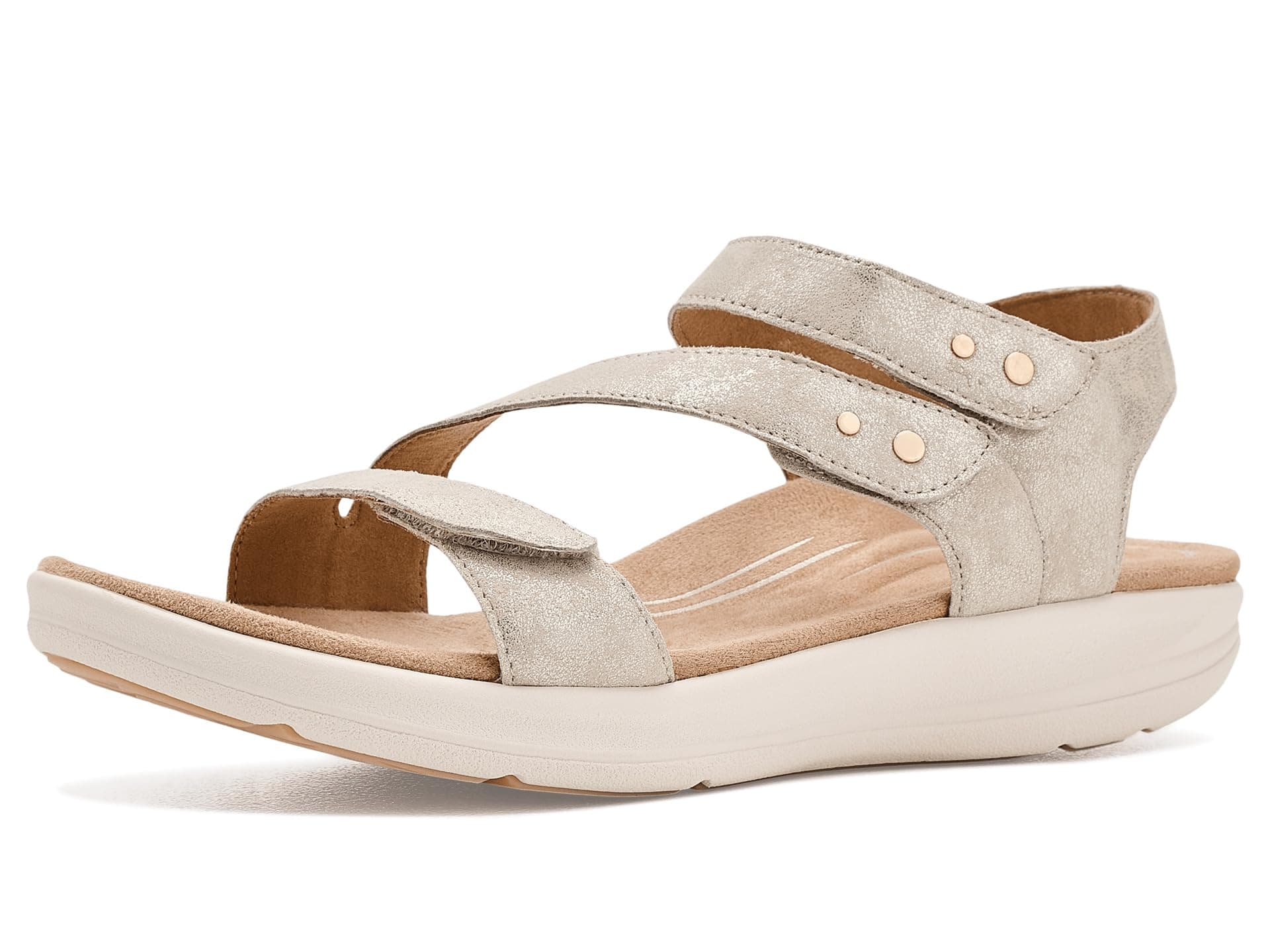 Aetrex Savannah Platform Sandals — cor Nude
