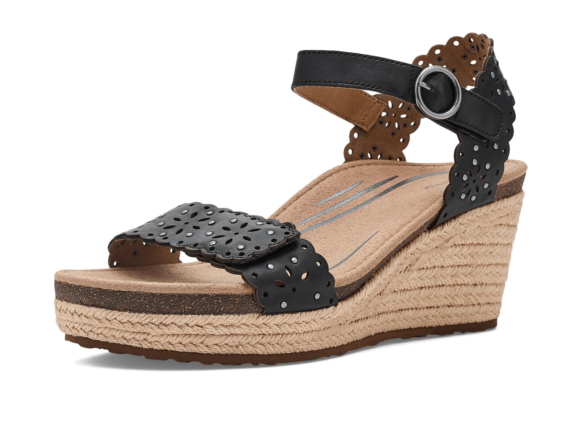 Aetrex Sydney Wedge Sandal — cor Preto