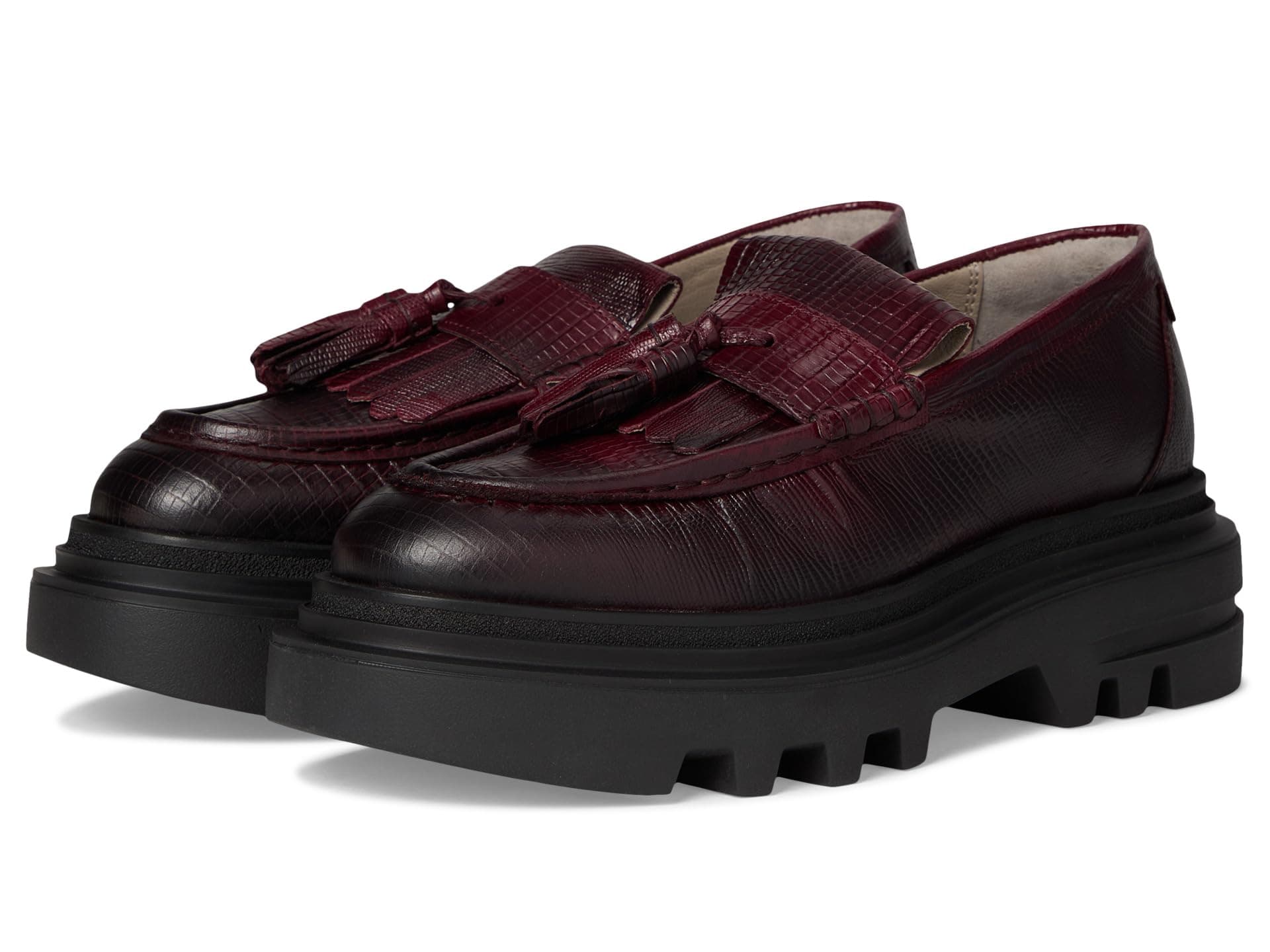 AllSaints Beth Tassel Loafers — cor Vermelho