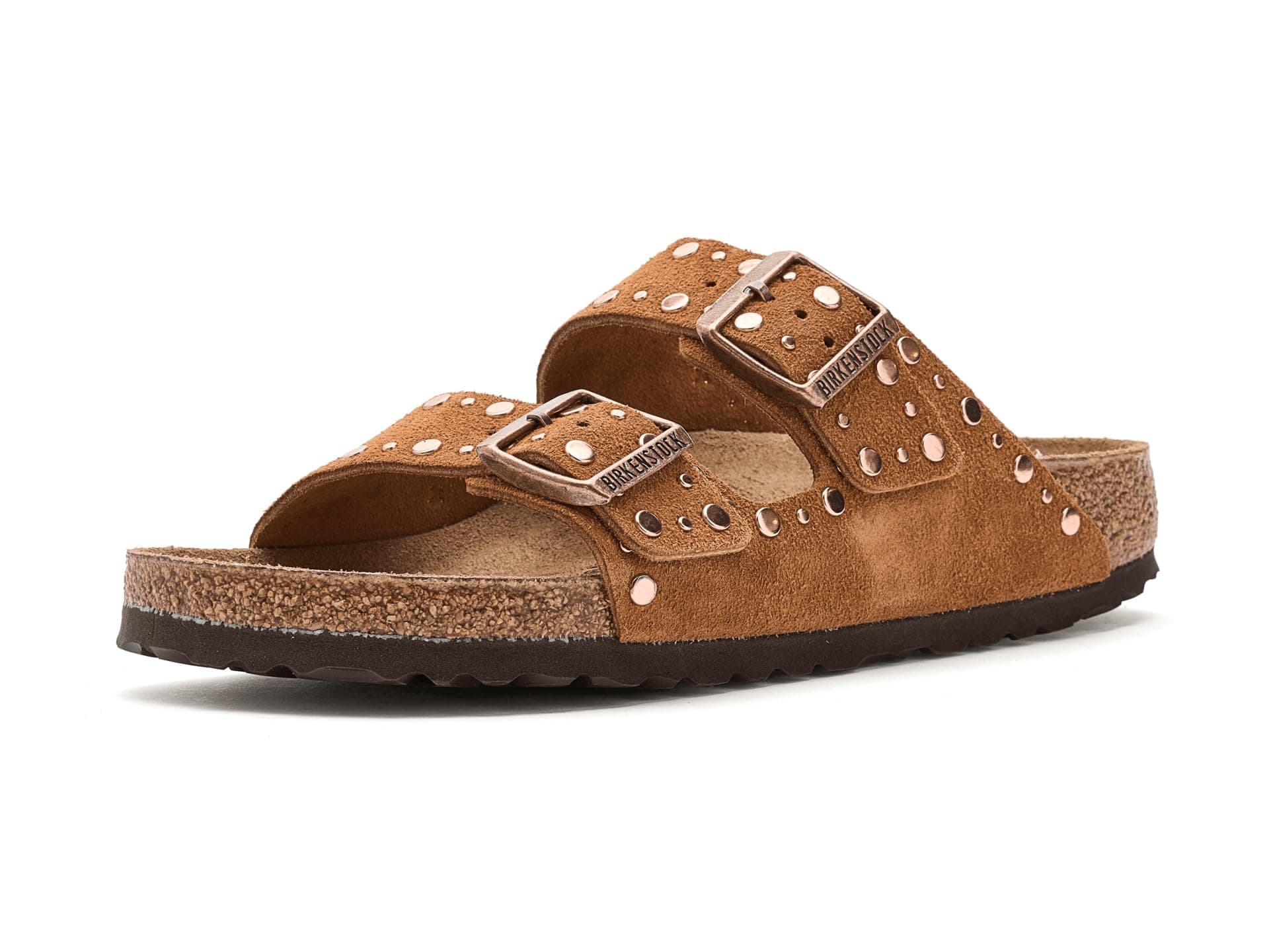 Birkenstock Arizona Rivets - Suede — cor Marrom