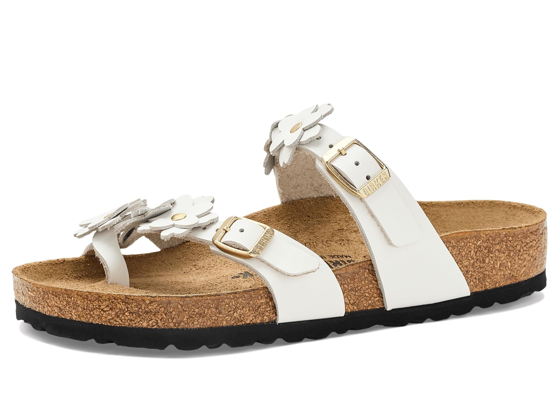 Birkenstock Mayari Flowers - Leather — cor Branco