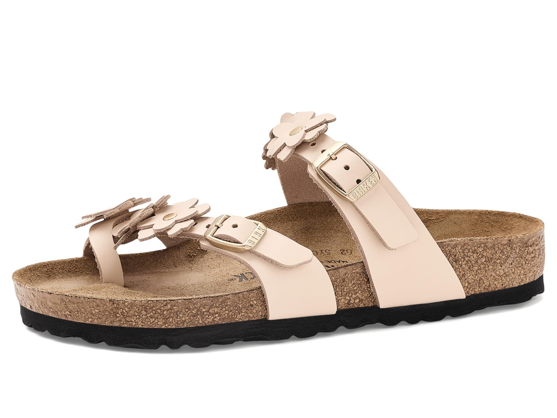 Birkenstock Mayari Flowers - Leather — cor Rosa