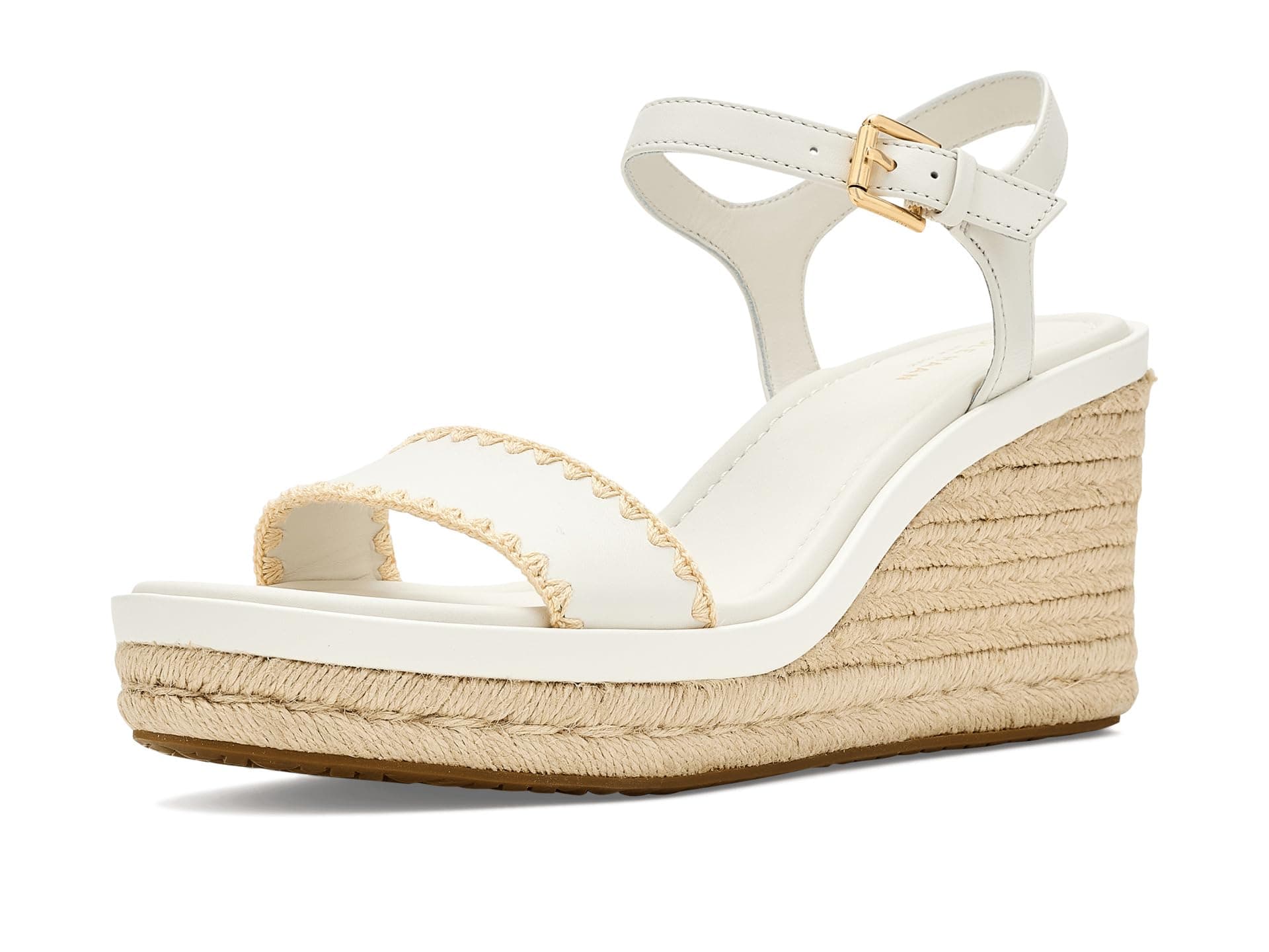 Cole Haan Cloudfeel Asbury Espadrille Wedge Sandals — cor Off-white