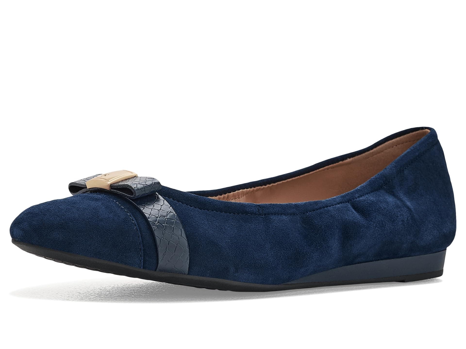 Cole Haan Go-to Tova Bow Ballet Flats — cor Marinho
