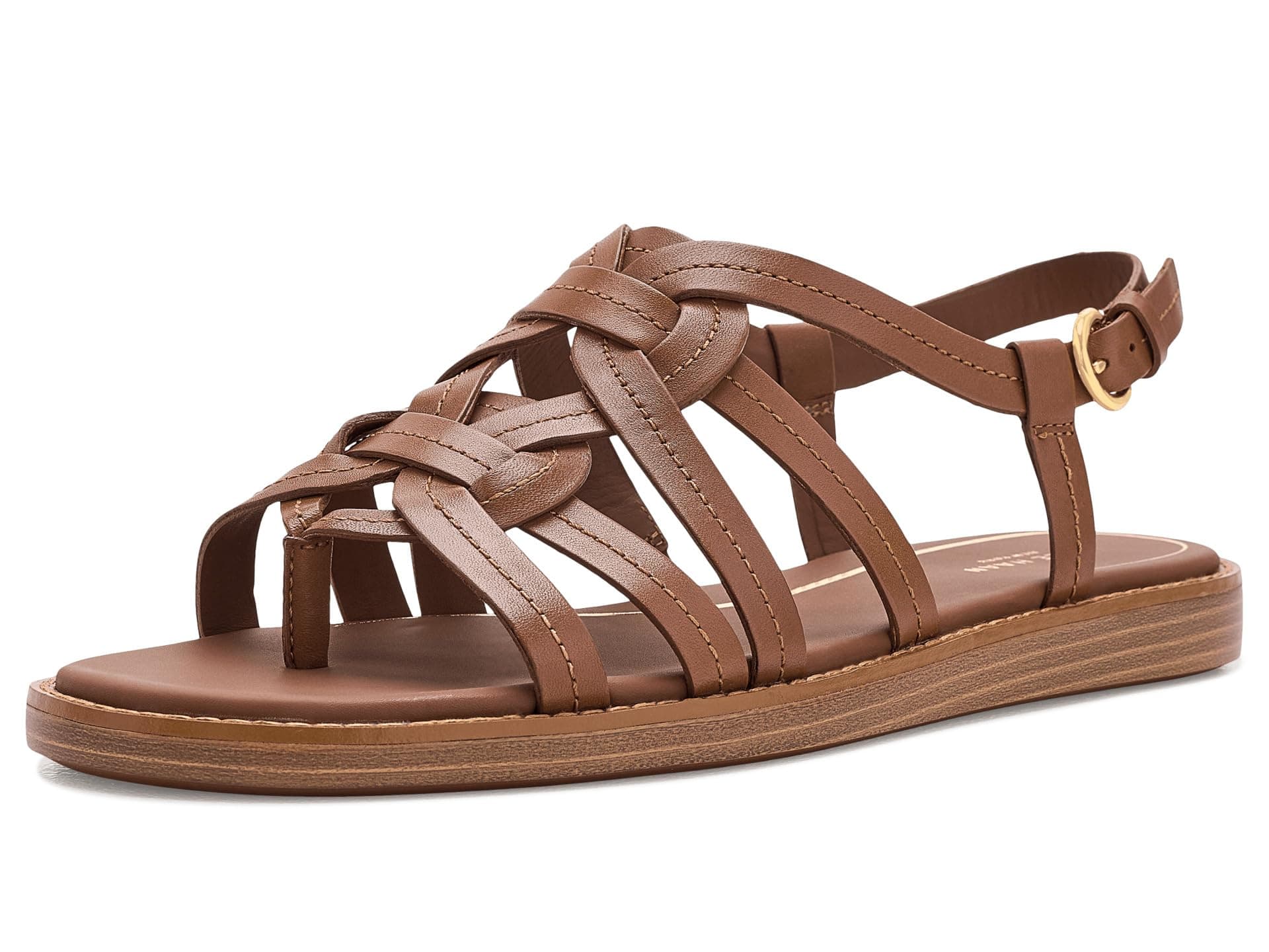 Cole Haan Kami Interwoven Thong Sandals — cor Marrom