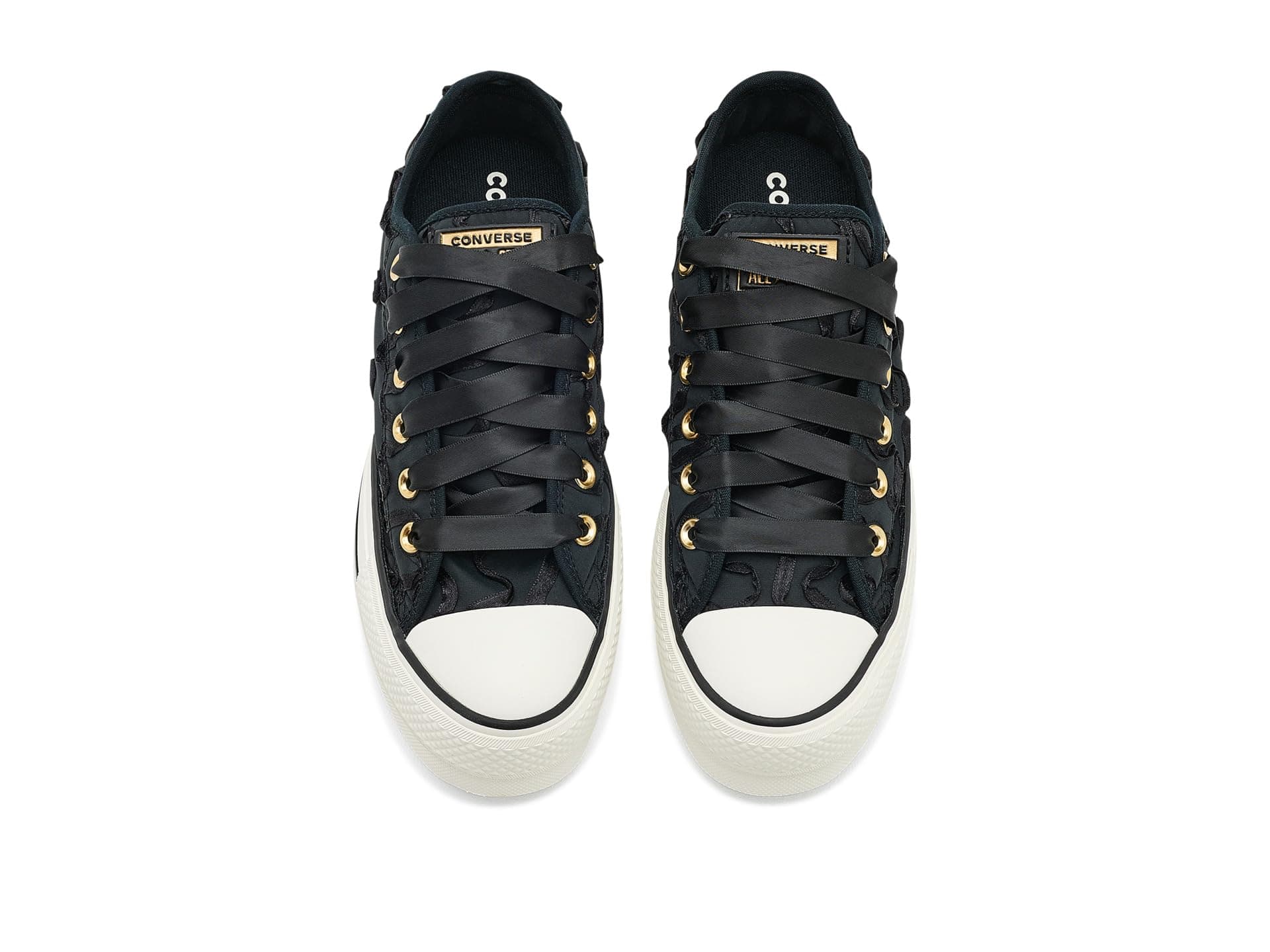 Converse Chuck Taylor All Star Lift Platform Ribbon Low Top Sneakers — vista 4