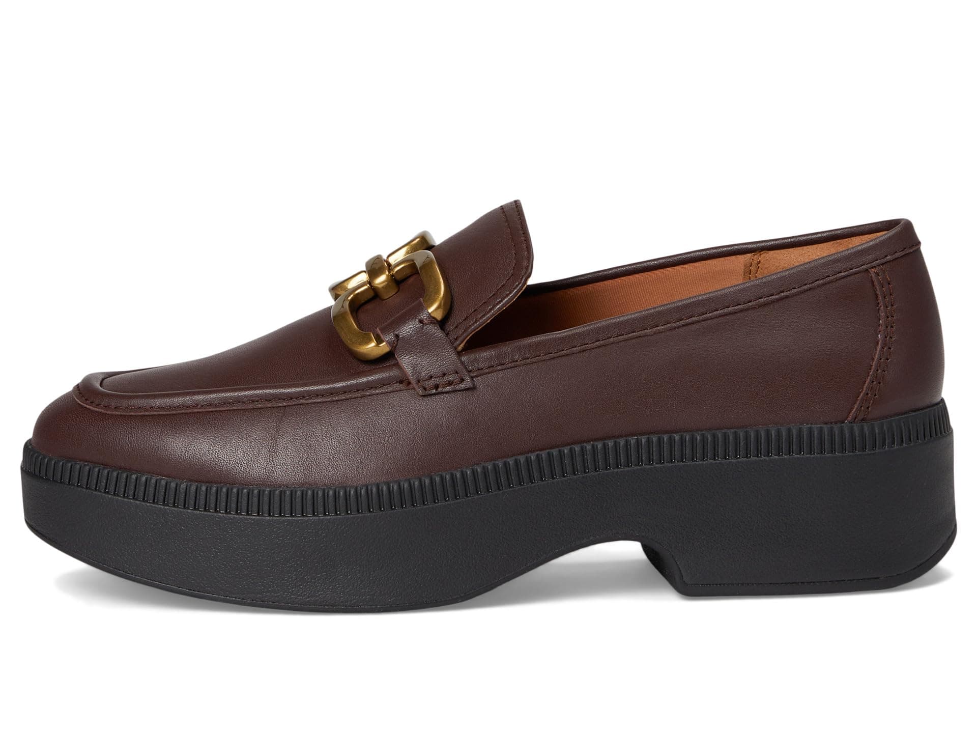 FitFlop F-Luma Square-Chain Leather Loafers — vista 1