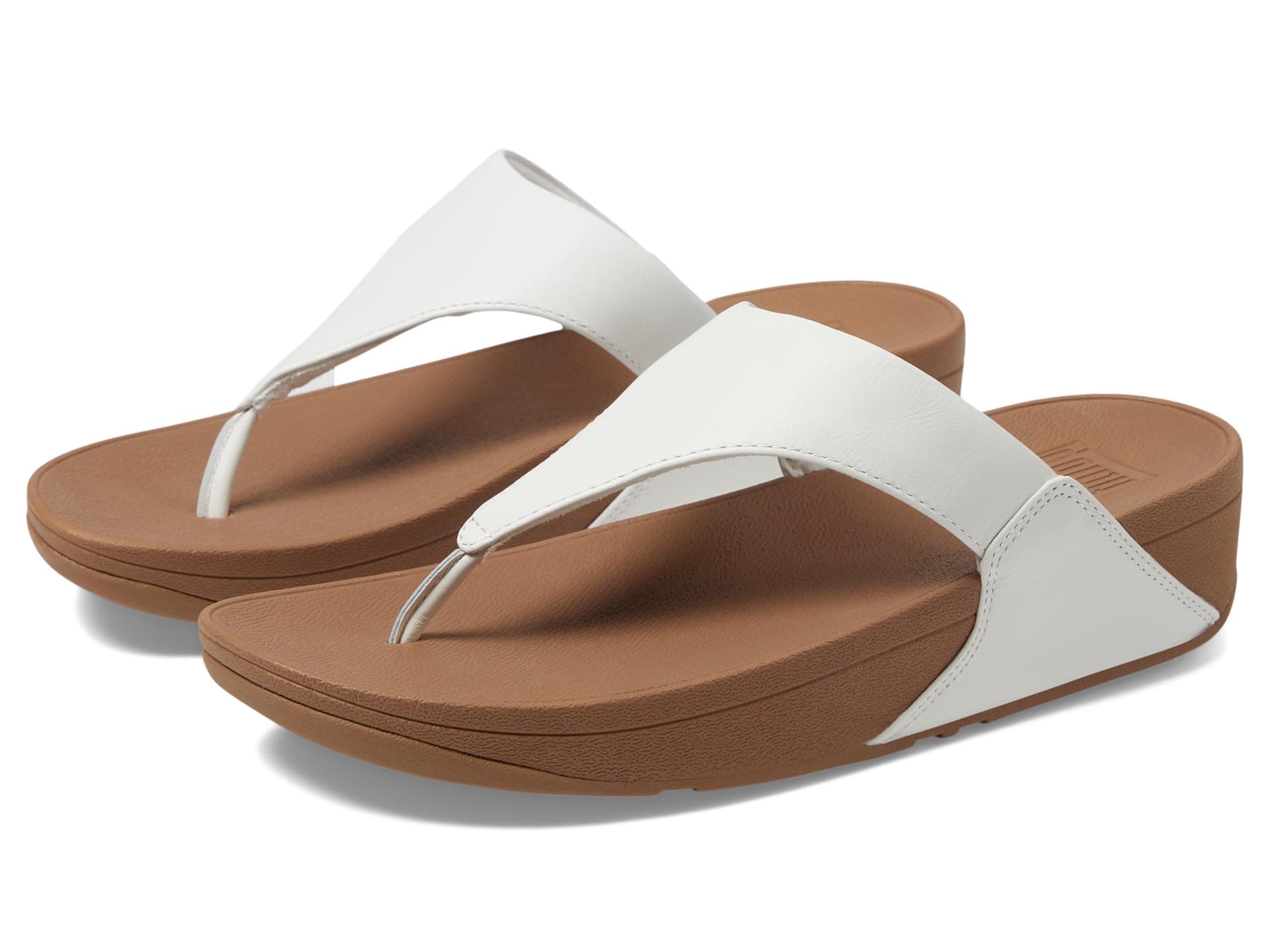 FitFlop Lulu Leather Toepost — cor Branco