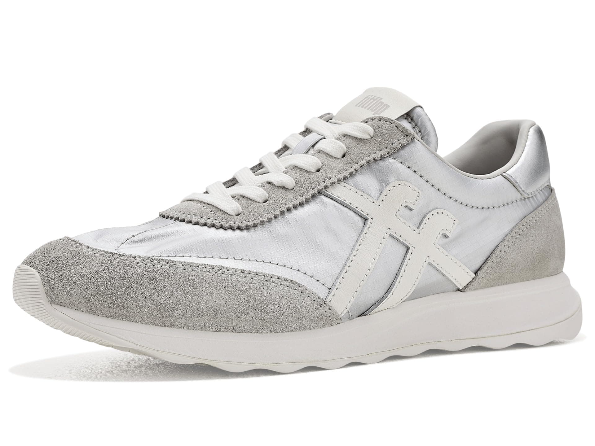 FitFlop Retro-Q FF Metallic-Fabric/Suede Sneakers — vista principal