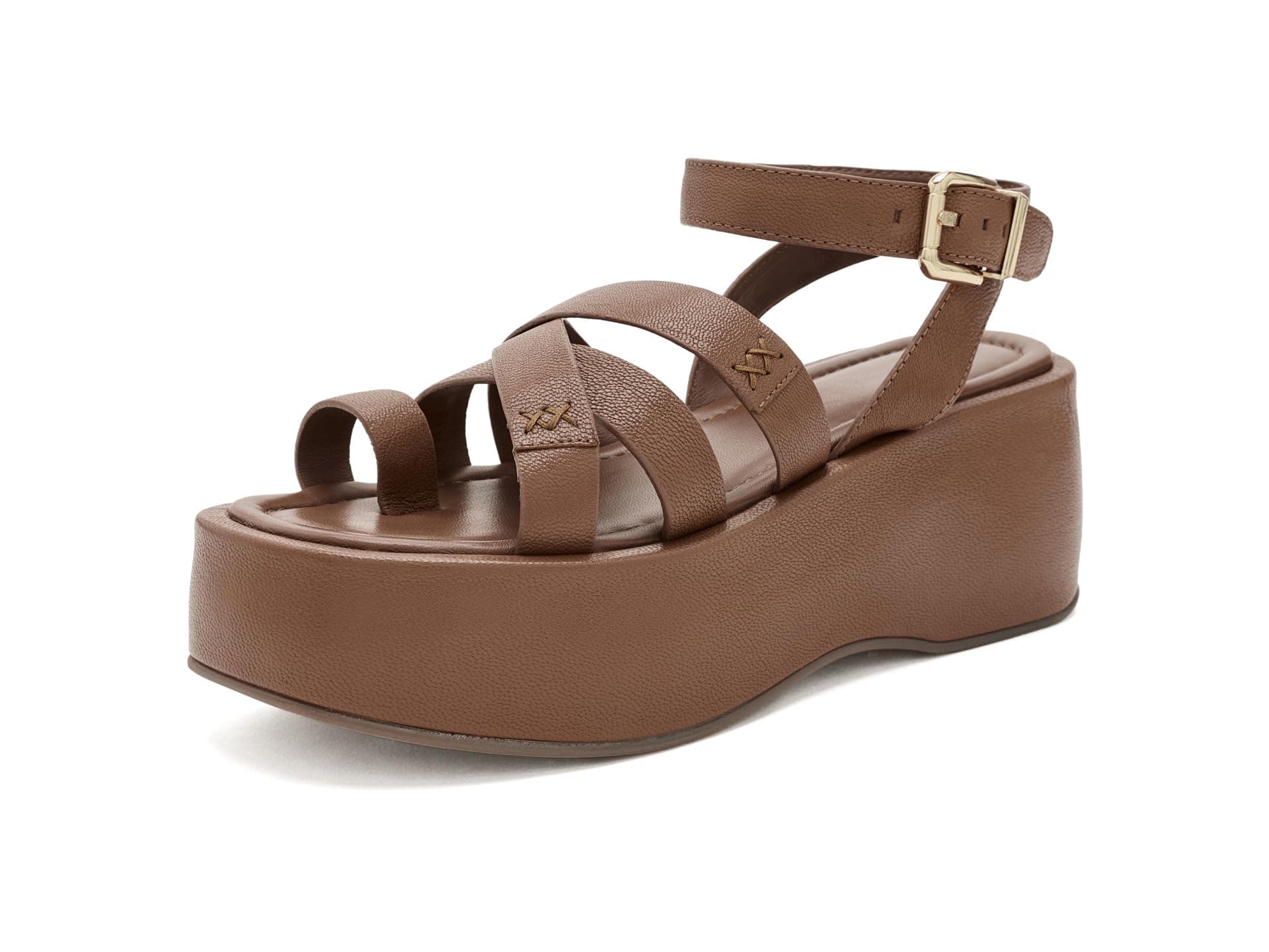 Free People Hazel Flatform Sandals — cor Marrom