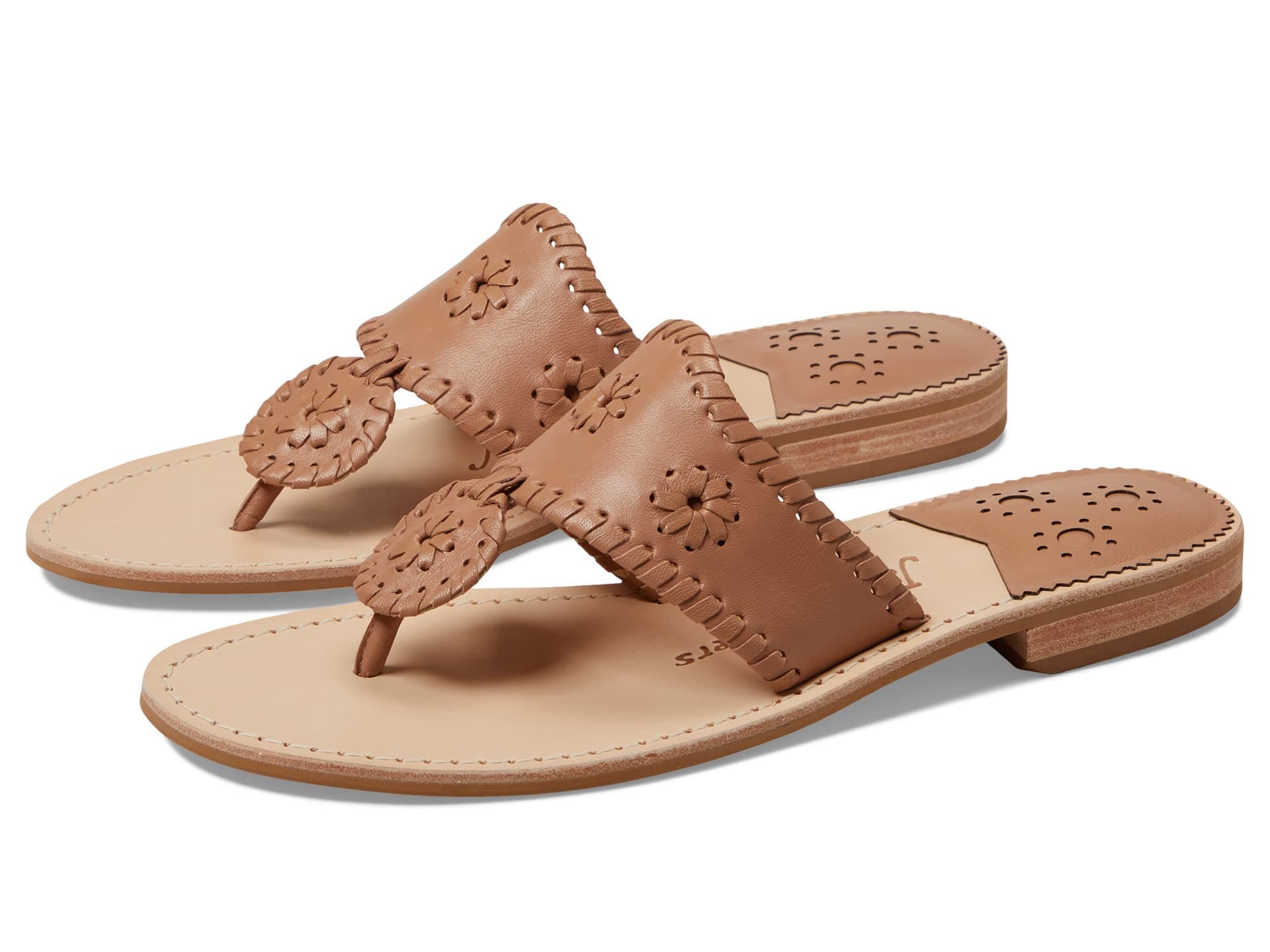 Jack Rogers Jacks Flat Sandal — cor Marrom