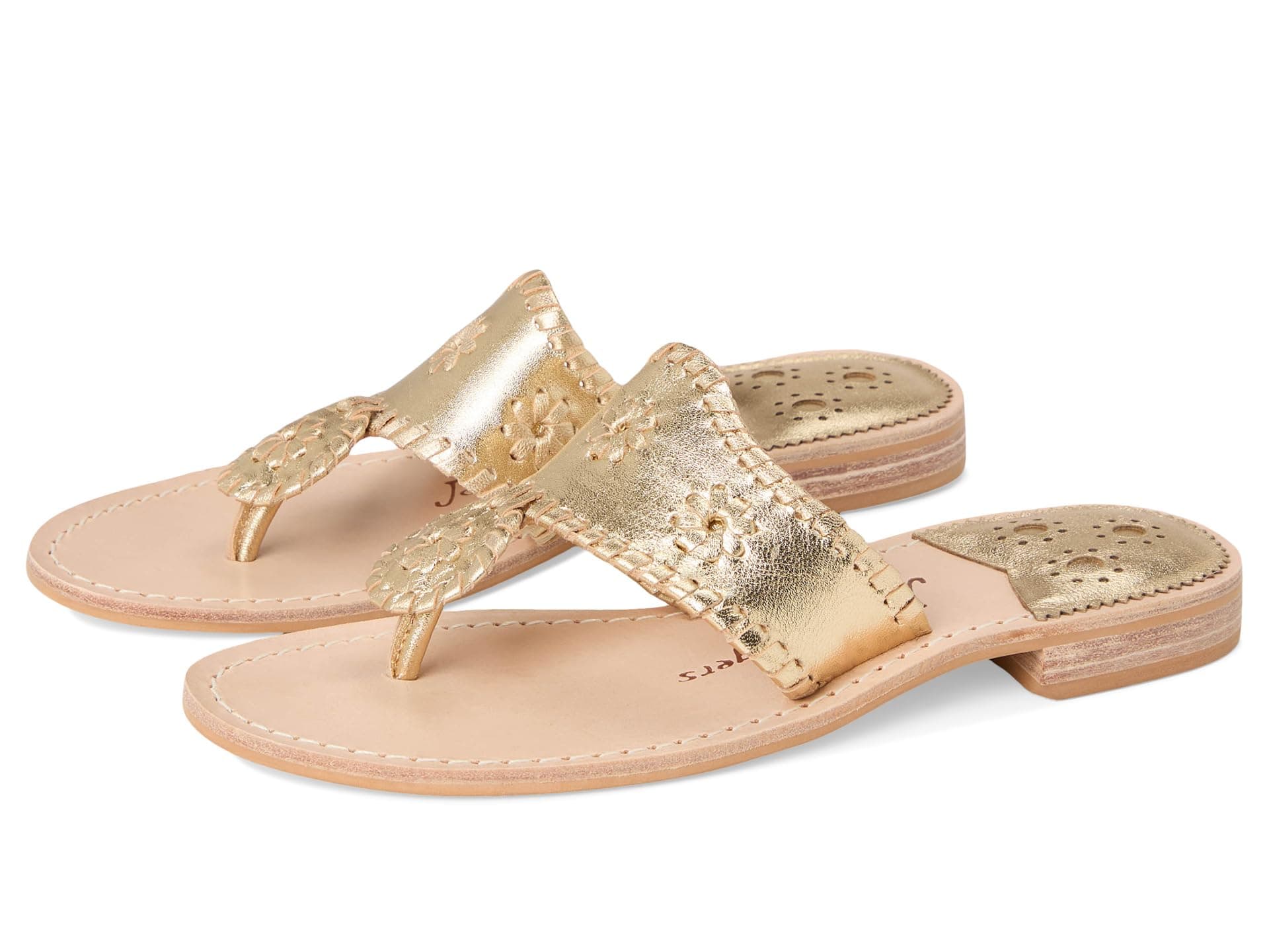 Jack Rogers Jacks Flat Sandal — cor Prata