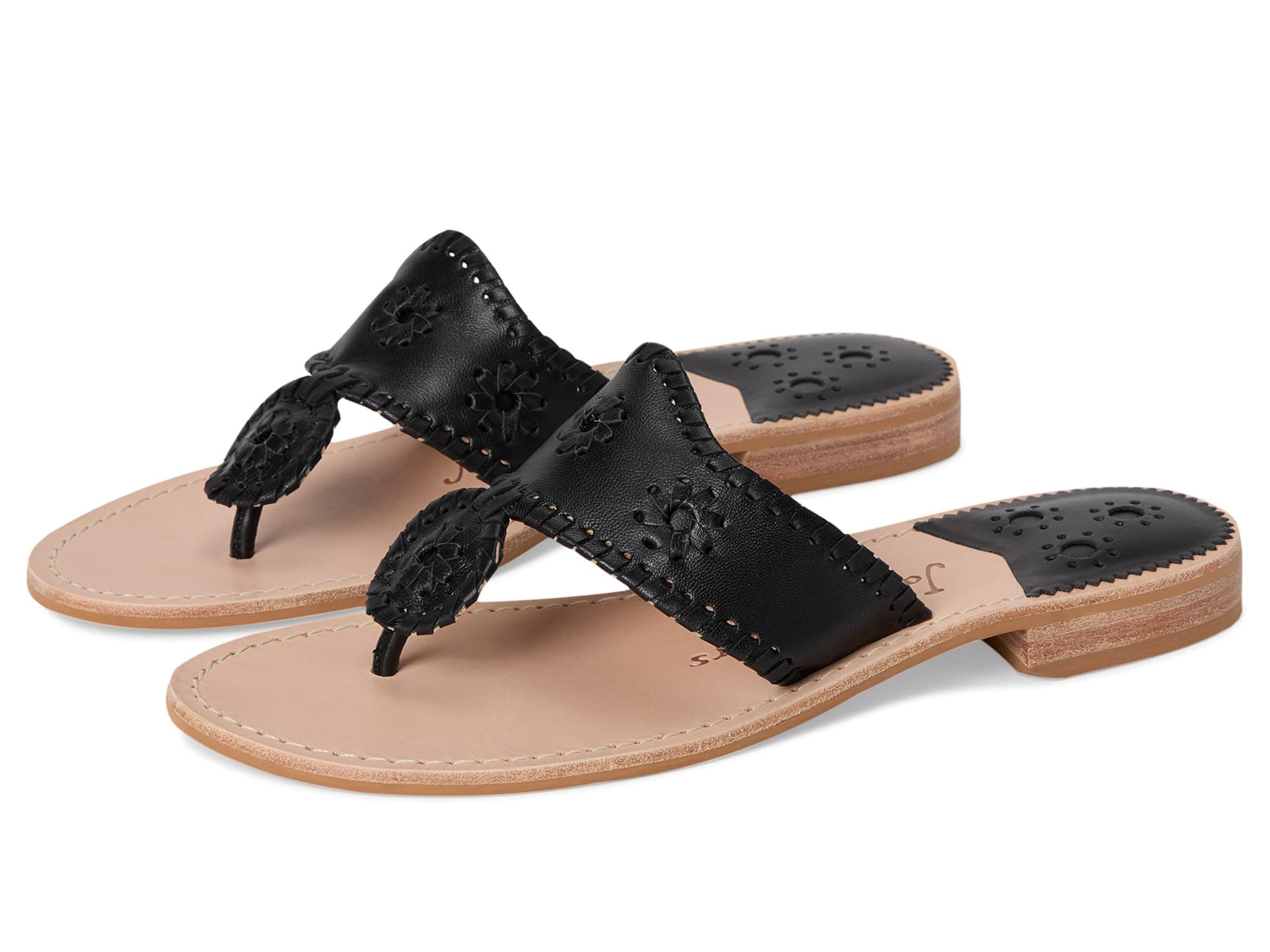 Jack Rogers Jacks Flat Sandal — cor Preto