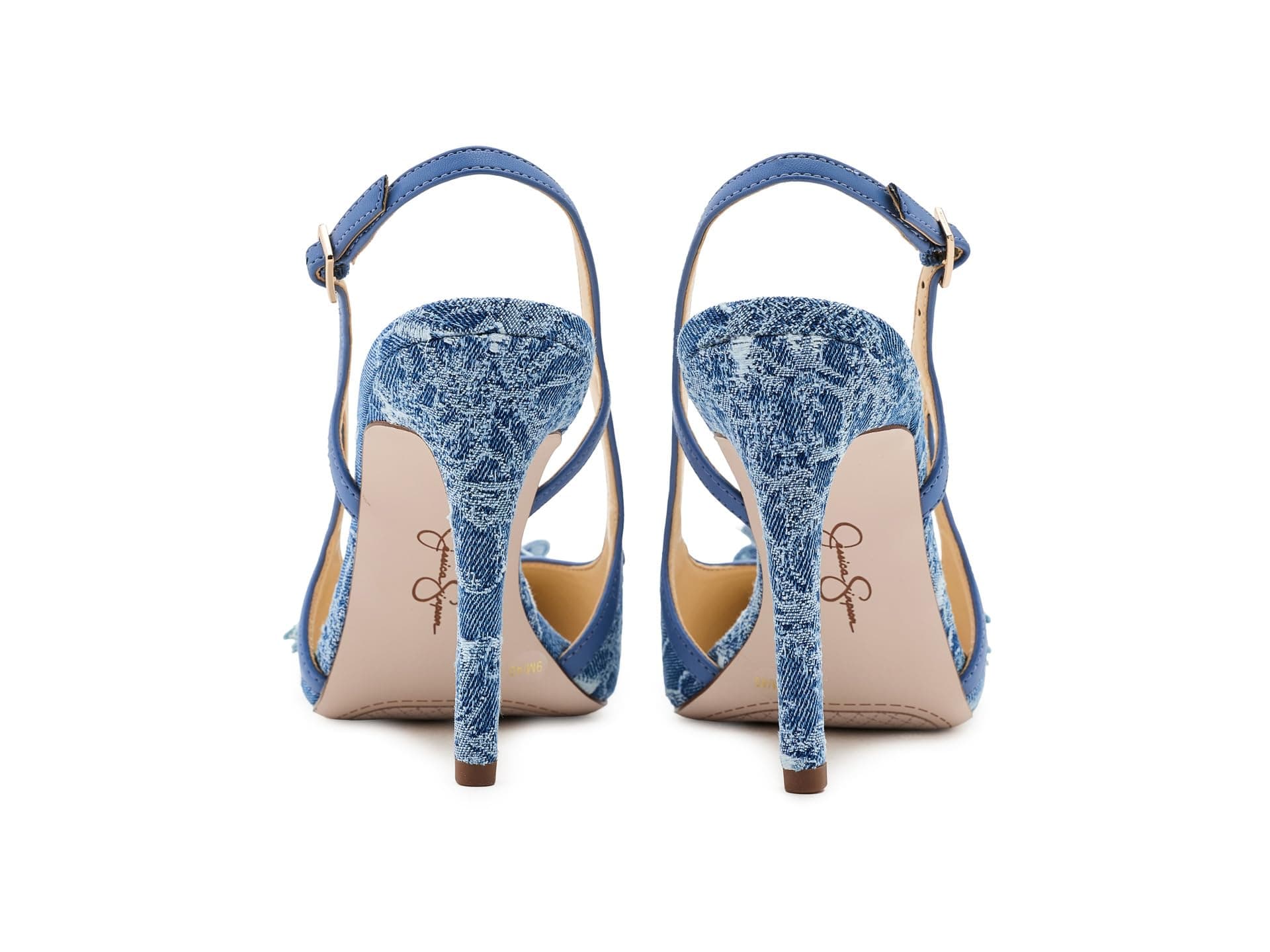 Jessica Simpson Pilitia 3D Floral Denim High Heels — vista 2