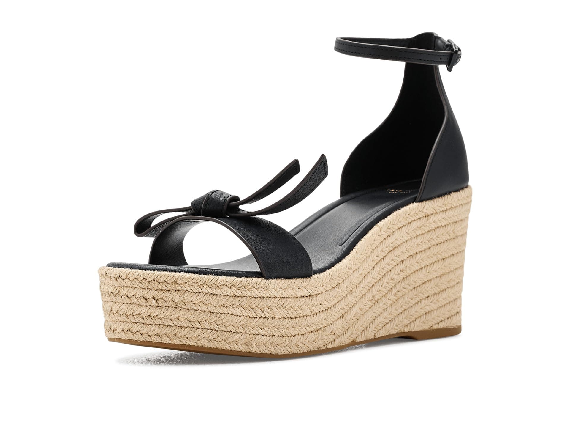 Kate Spade New York Loop Espadrille Wedge Sandals — cor Preto
