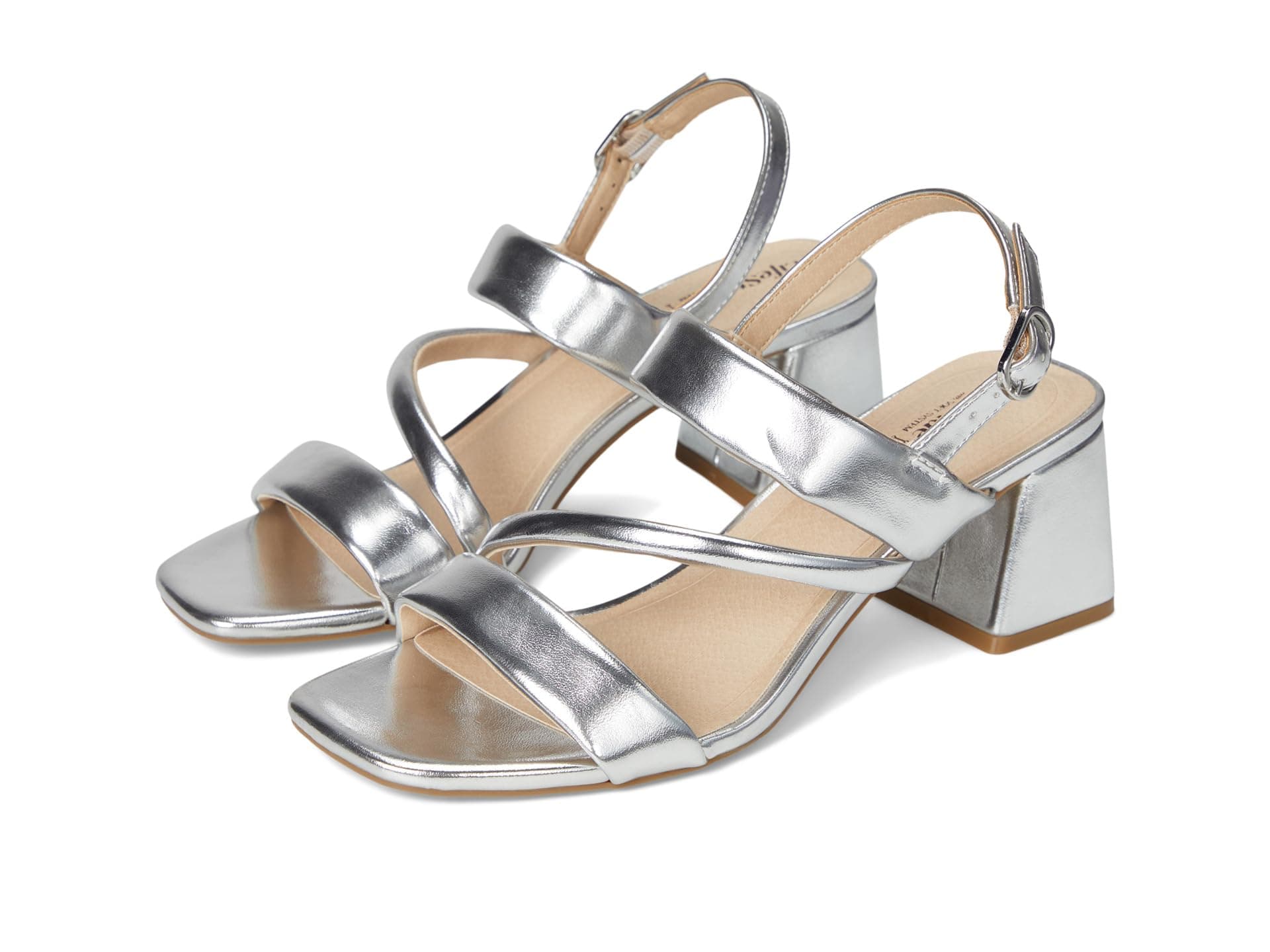 LifeStride Celia Slingback Strappy Dress Sandals — cor Prata