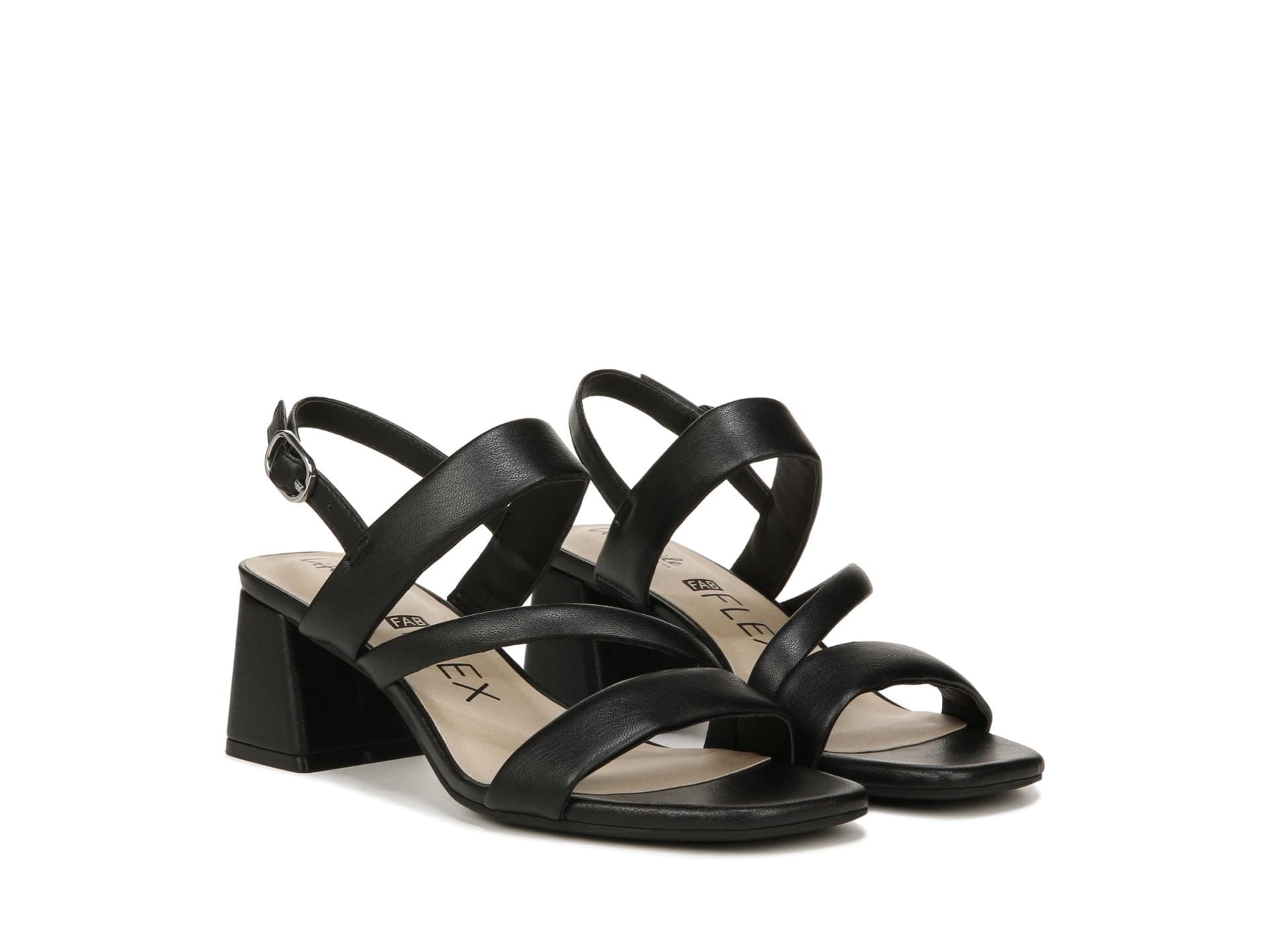 LifeStride Celia Slingback Strappy Dress Sandals — cor Preto