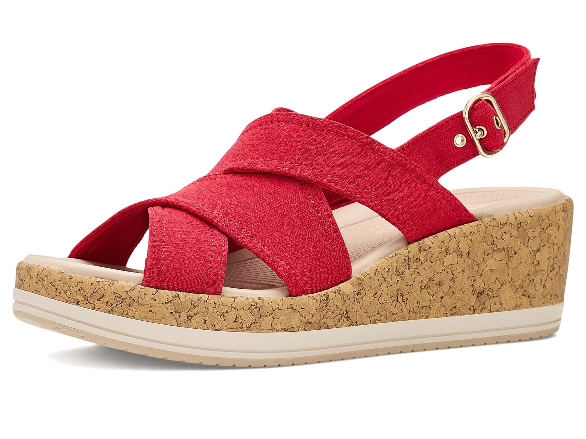 LifeStride Rye Slingback Sandals — cor Vermelho