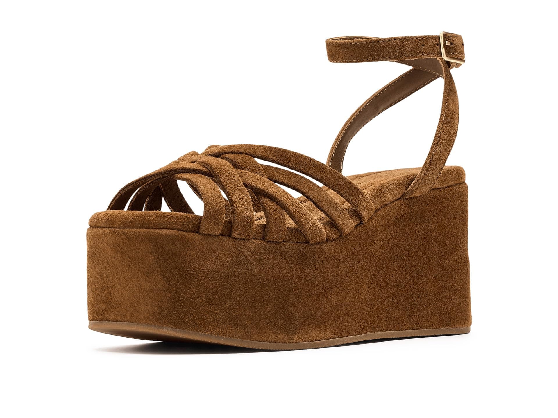 Loeffler Randall Channing Platform Sandals — cor Marrom