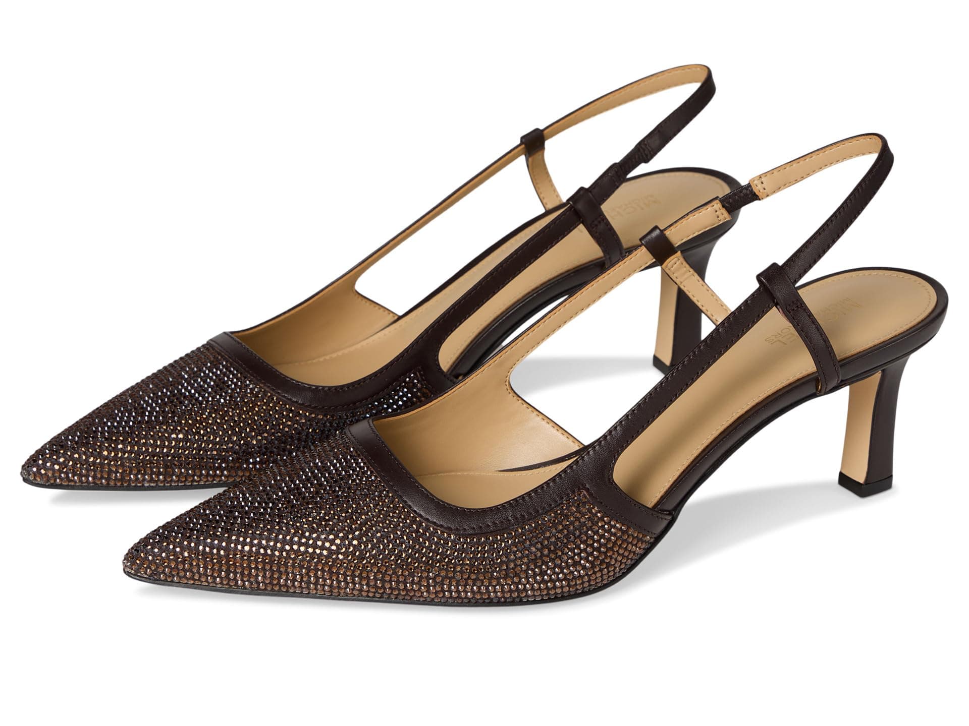 MICHAEL Michael Kors Alora Mid Sling — cor Marrom