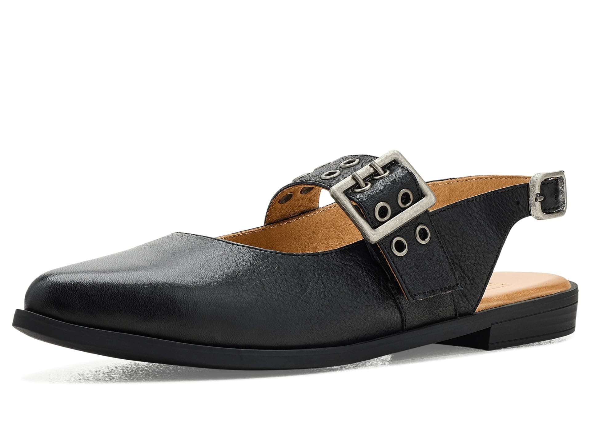 Miz Mooz Freya Sling Back Flats — cor Preto