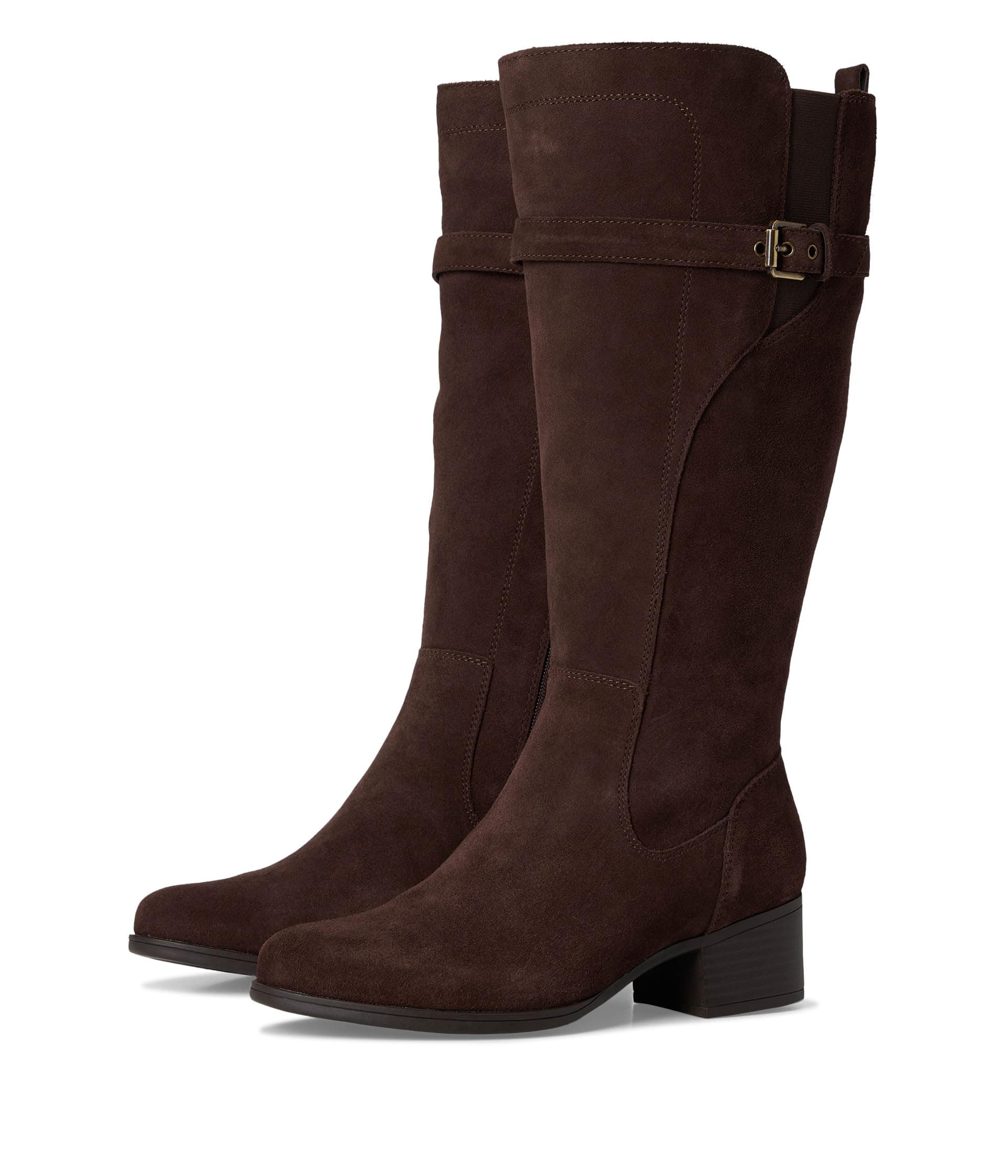 Naturalizer Kenna Extra Wide Calf Knee High Boots — cor Marrom