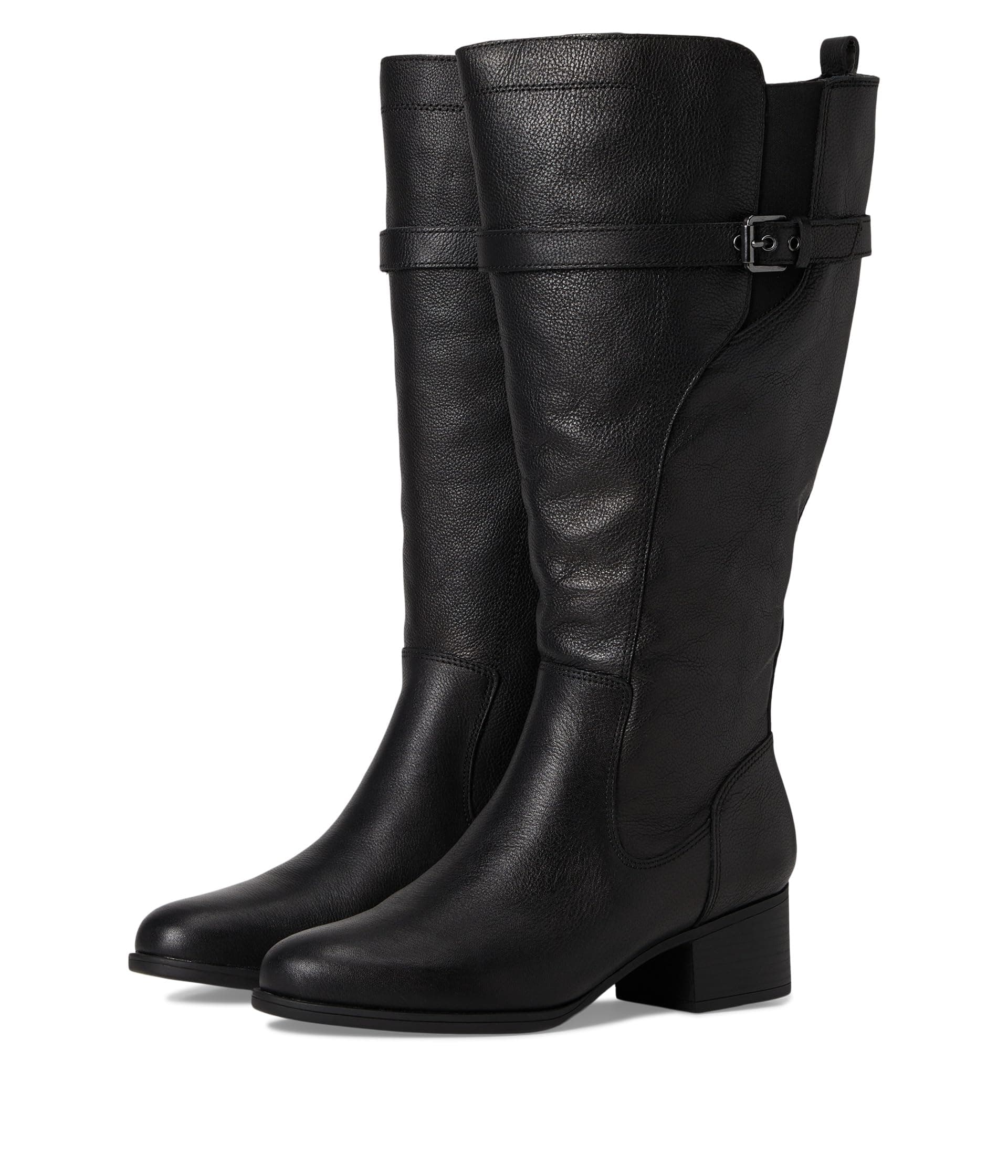 Naturalizer Kenna Extra Wide Calf Knee High Boots — cor Preto