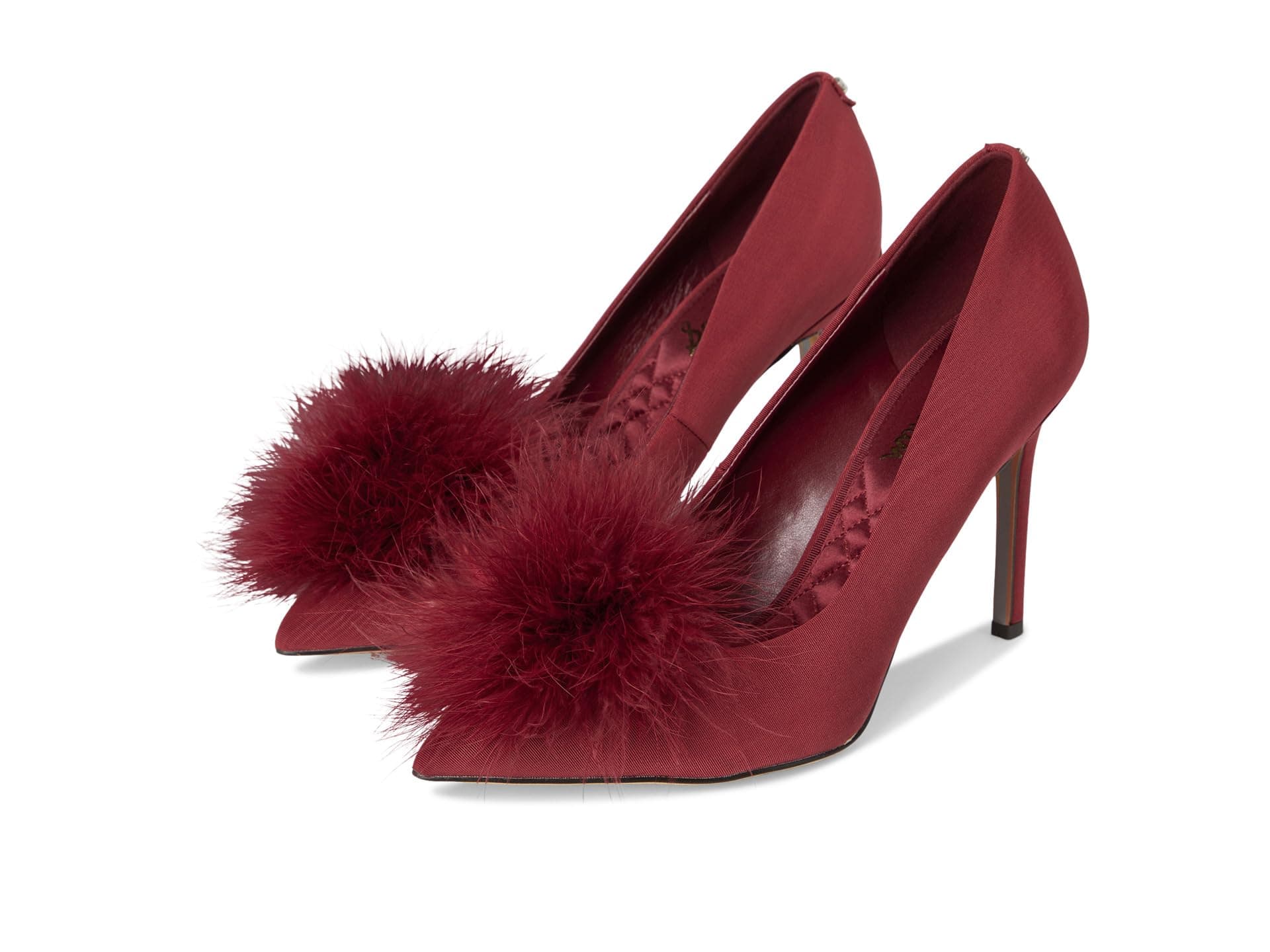Sam Edelman Hazel Plush Pump Shoes — cor Vermelho