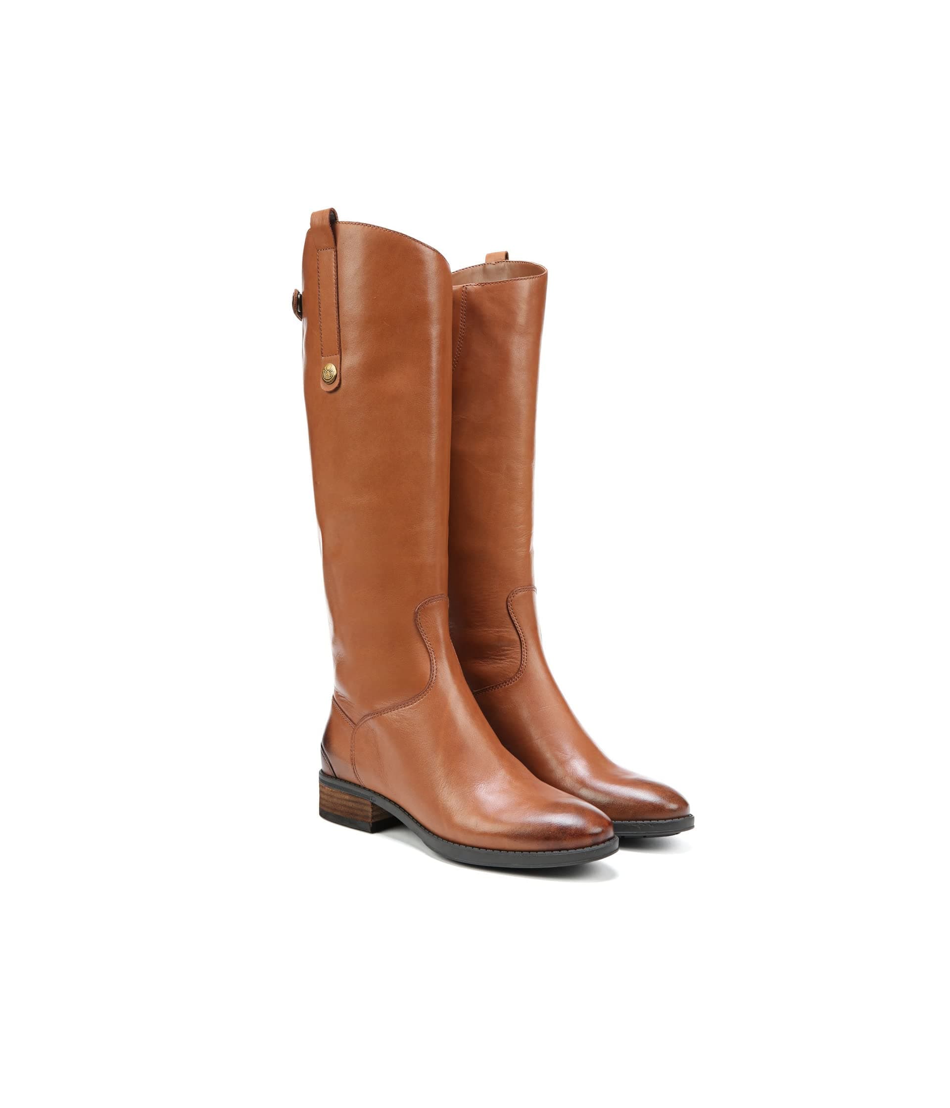 Sam Edelman Penny Leather Riding Boots — cor Marrom