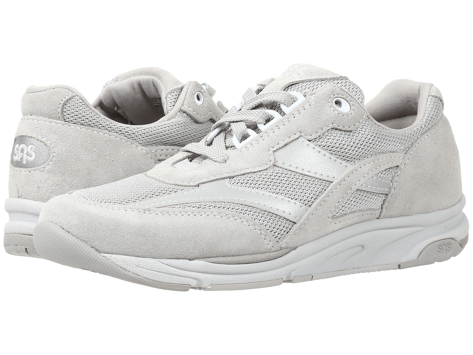 SAS Tour Mesh Comfort Walking Sneaker — cor Prata