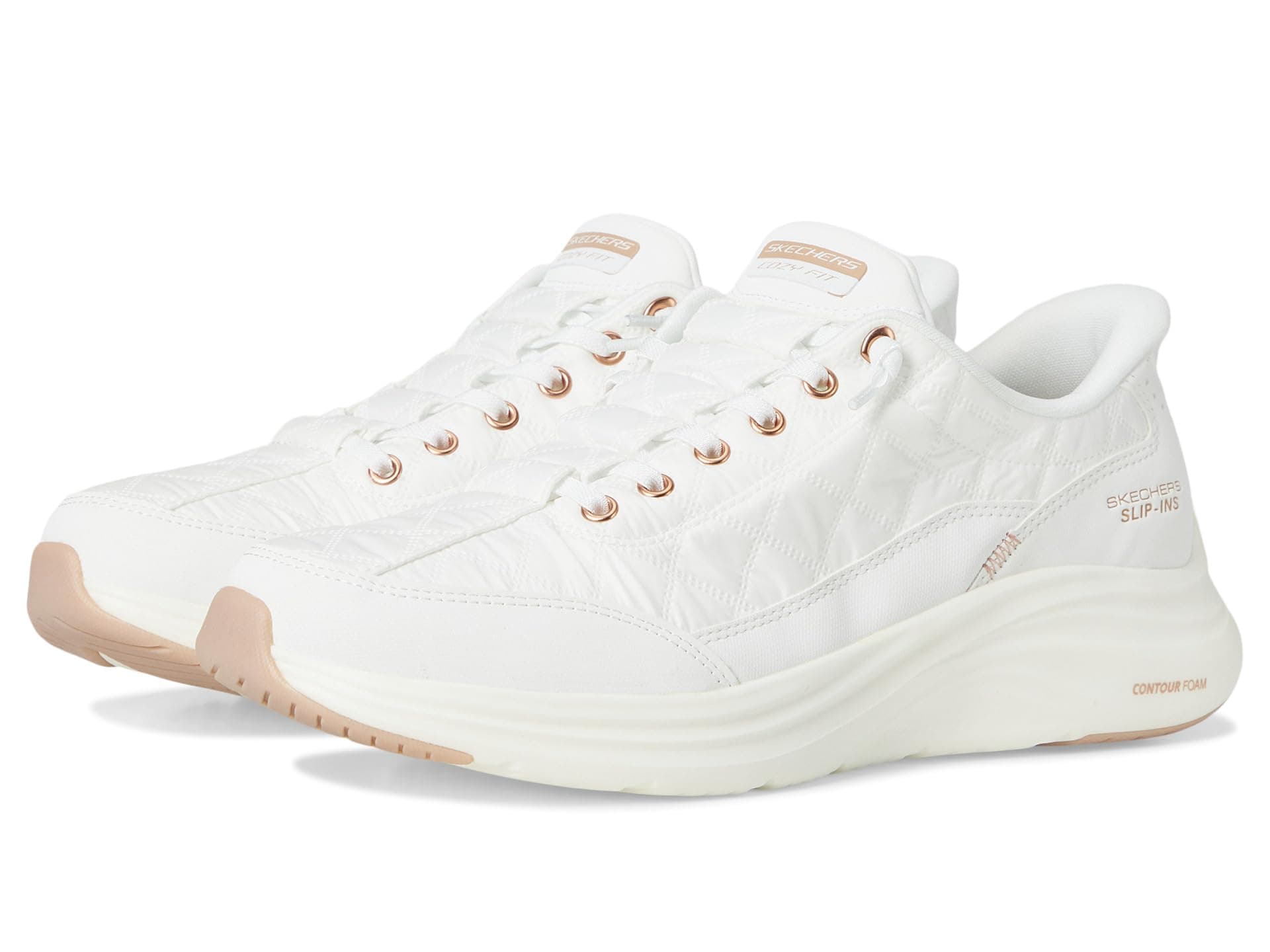 SKECHERS Contour Foam - Cozy Fit Golden Hour Hands-Free Slip-Ins — cor Branco